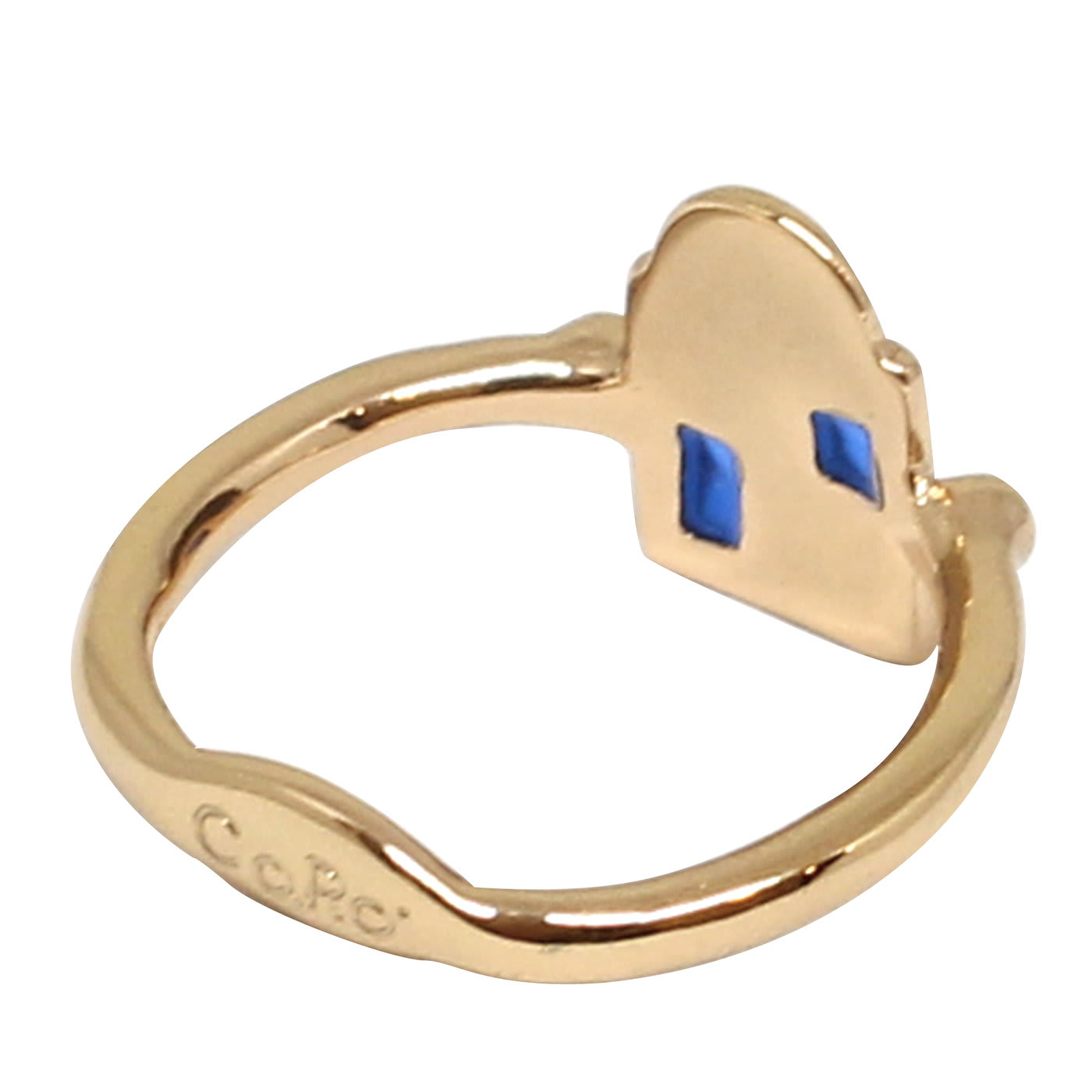 Ponza Gold-Bronze Blue Ring - Co.Ro