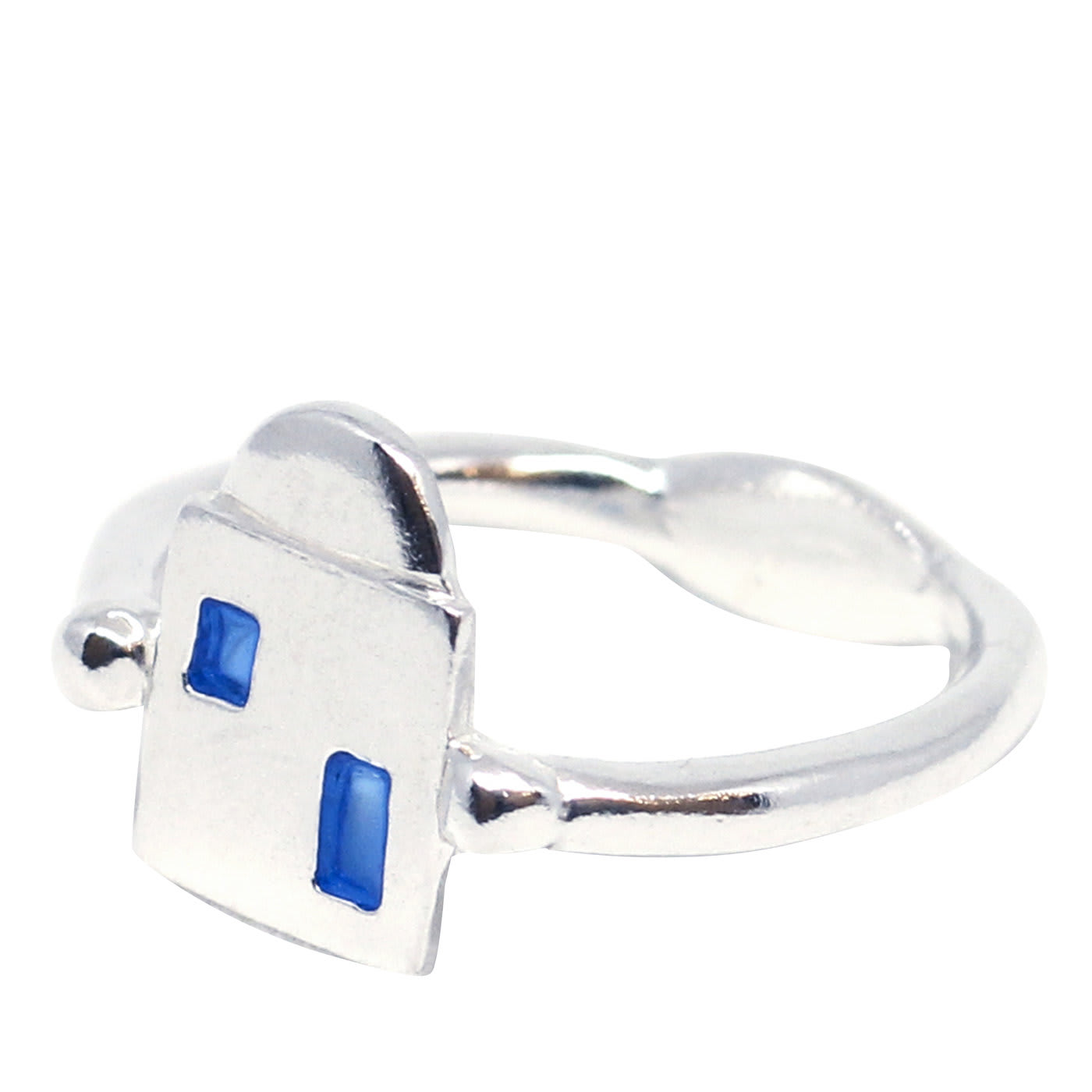 Ponza Silver Blue Ring - Co.Ro