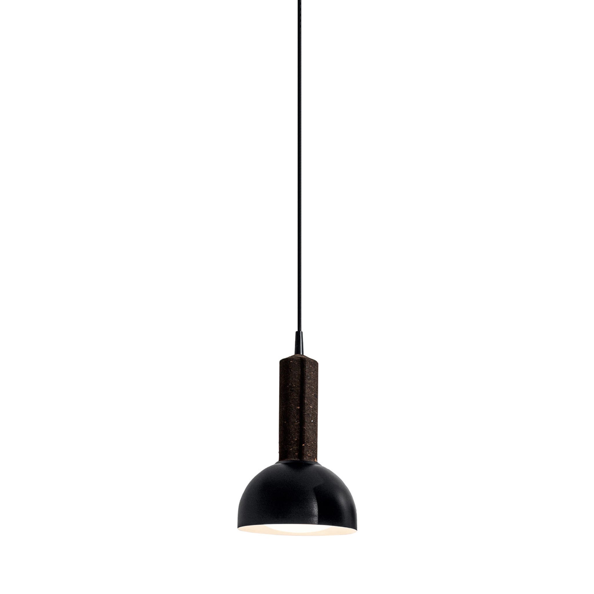 Korlux Petite lampe suspendue semi-sphérique noire - Vue principale