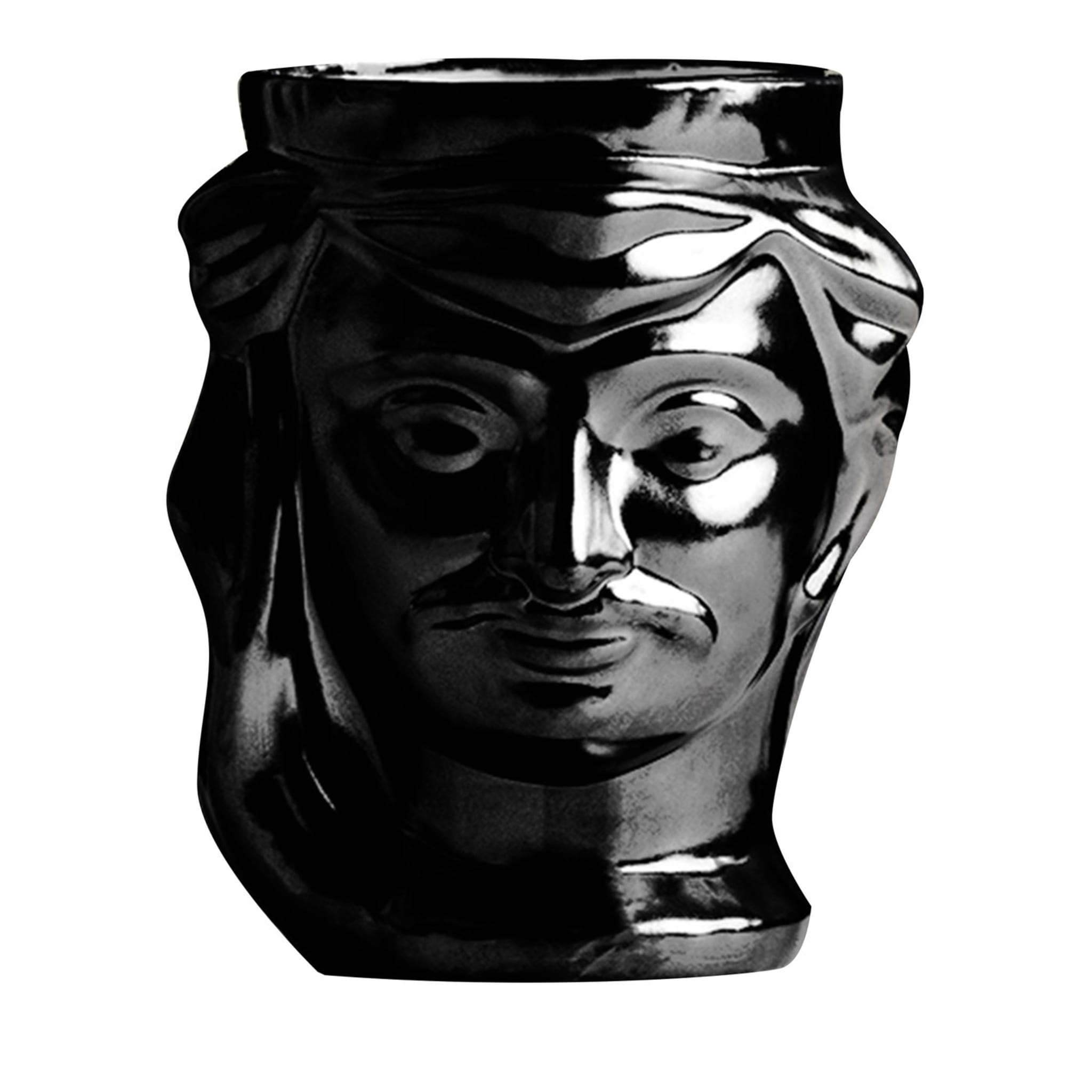 MOOR'S HEAD Schwarze Vase - Hauptansicht