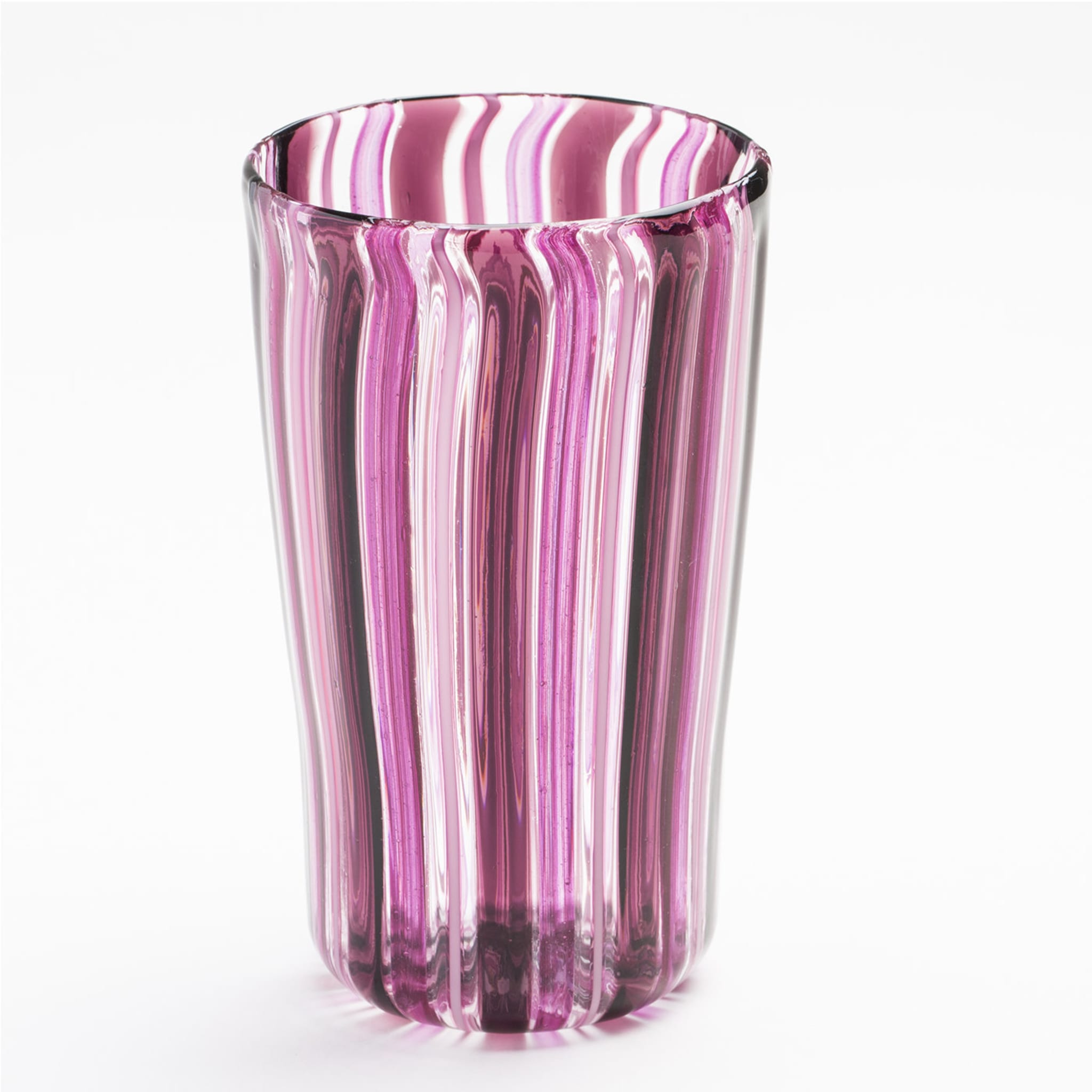 Set of Pink Water and Wine Murano Glasses for Six - Alternative view 1