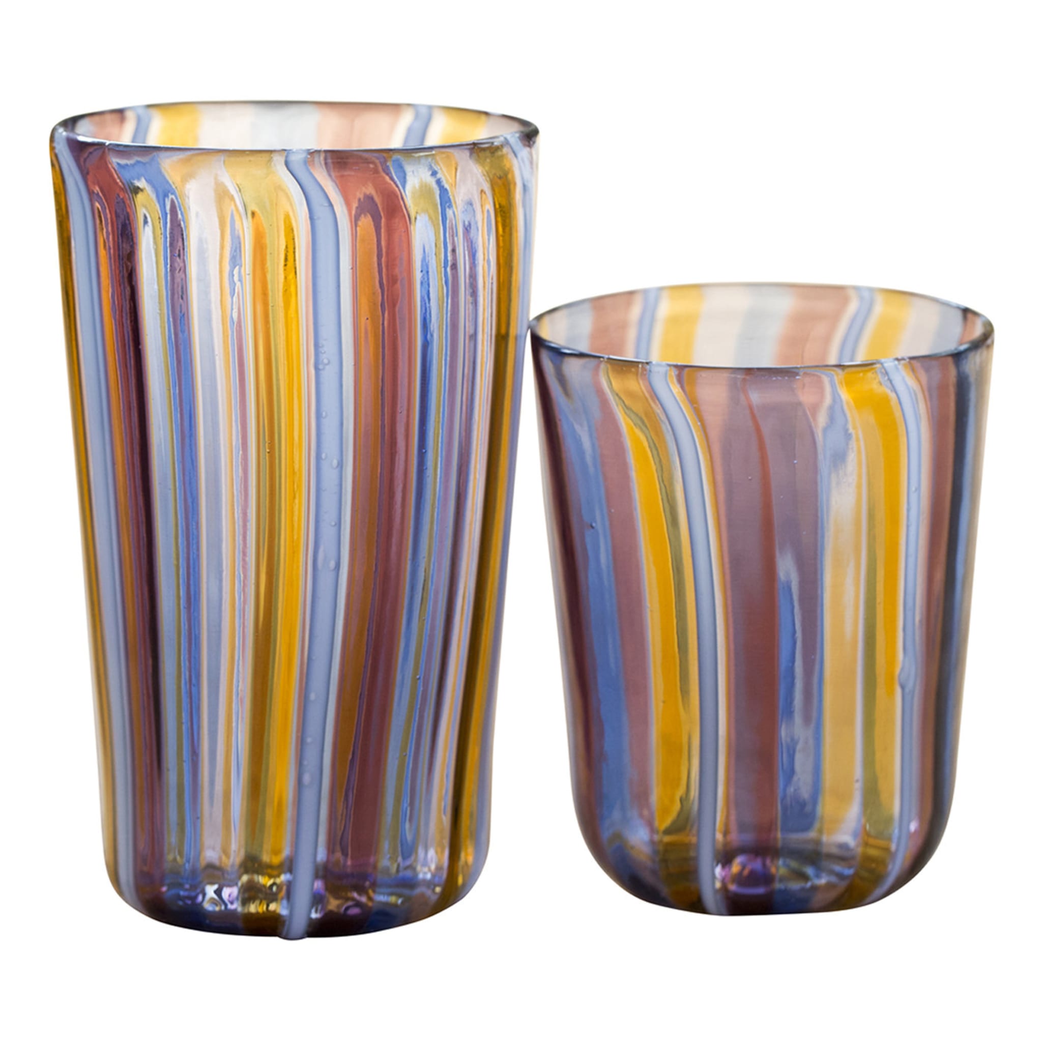 Set of Opal Water and Wine Murano Glasses for Six - Main view