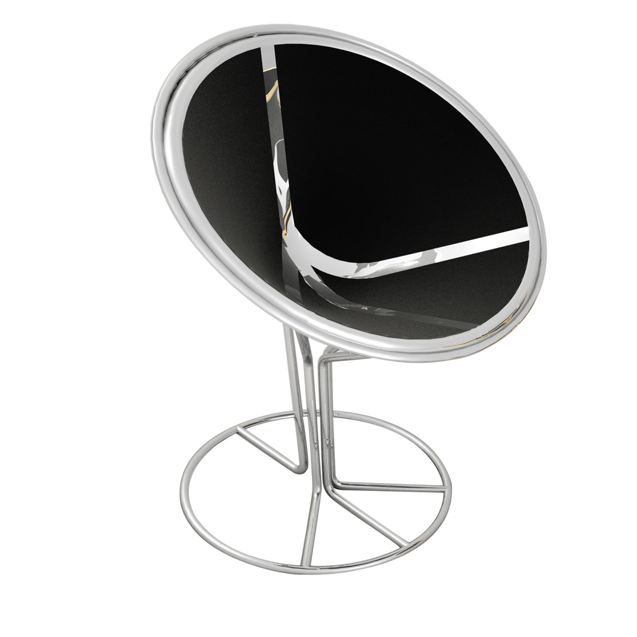 Pace Black and Silver Chair by Garilab by Piter Perbellini - Main view