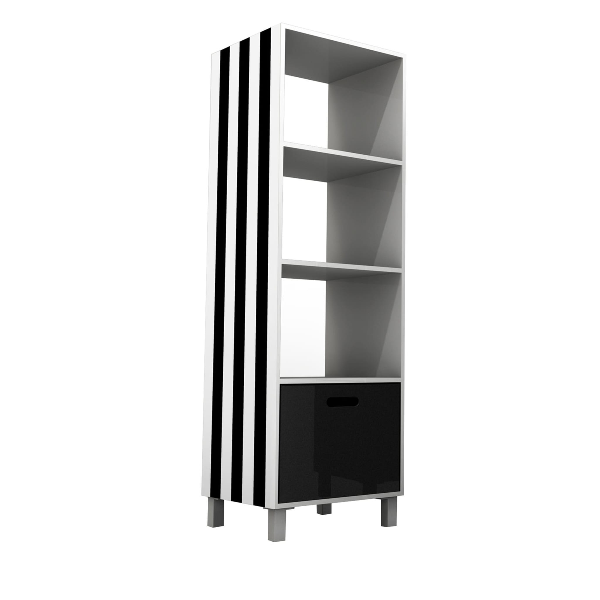 Simbolo White Tall Bookcase by Garilab by Piter Perbellini - Main view