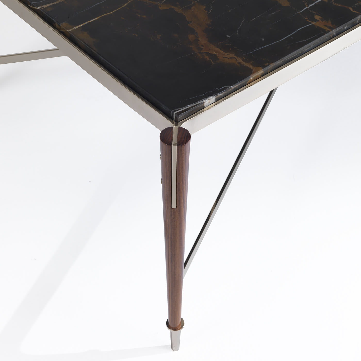Coffee Table with Black and Gold Marble - Zanaboni