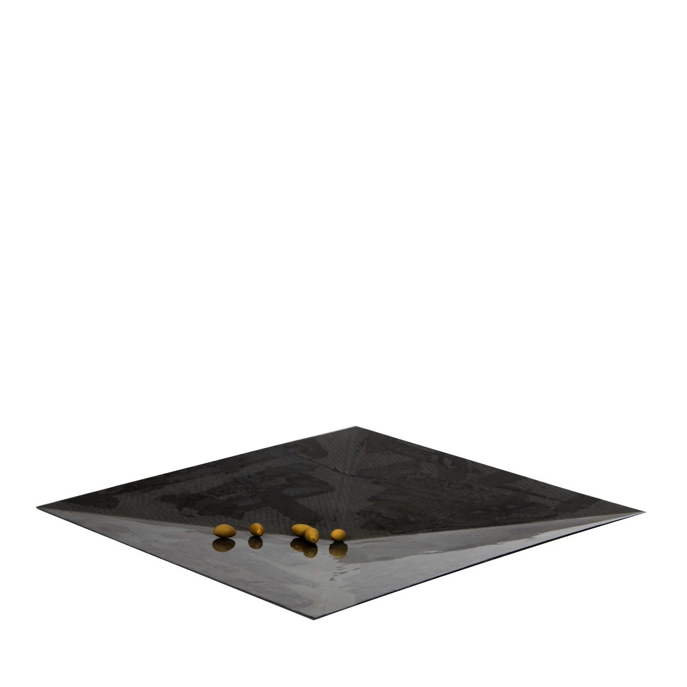 Hat Carbon and Glass Square Centerpiece - Frisoli