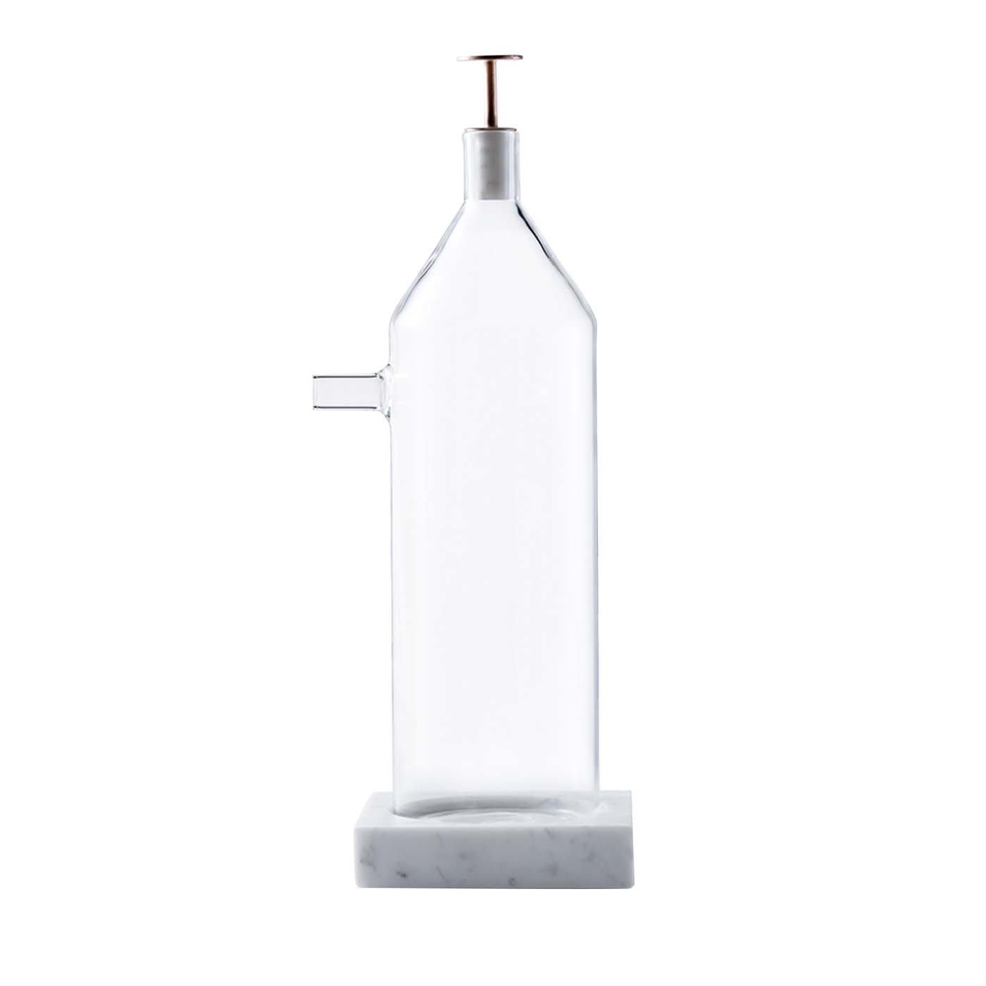 Eclipse Large Glass Bottle with Marble Base by Elisa Ossino - Paola C
