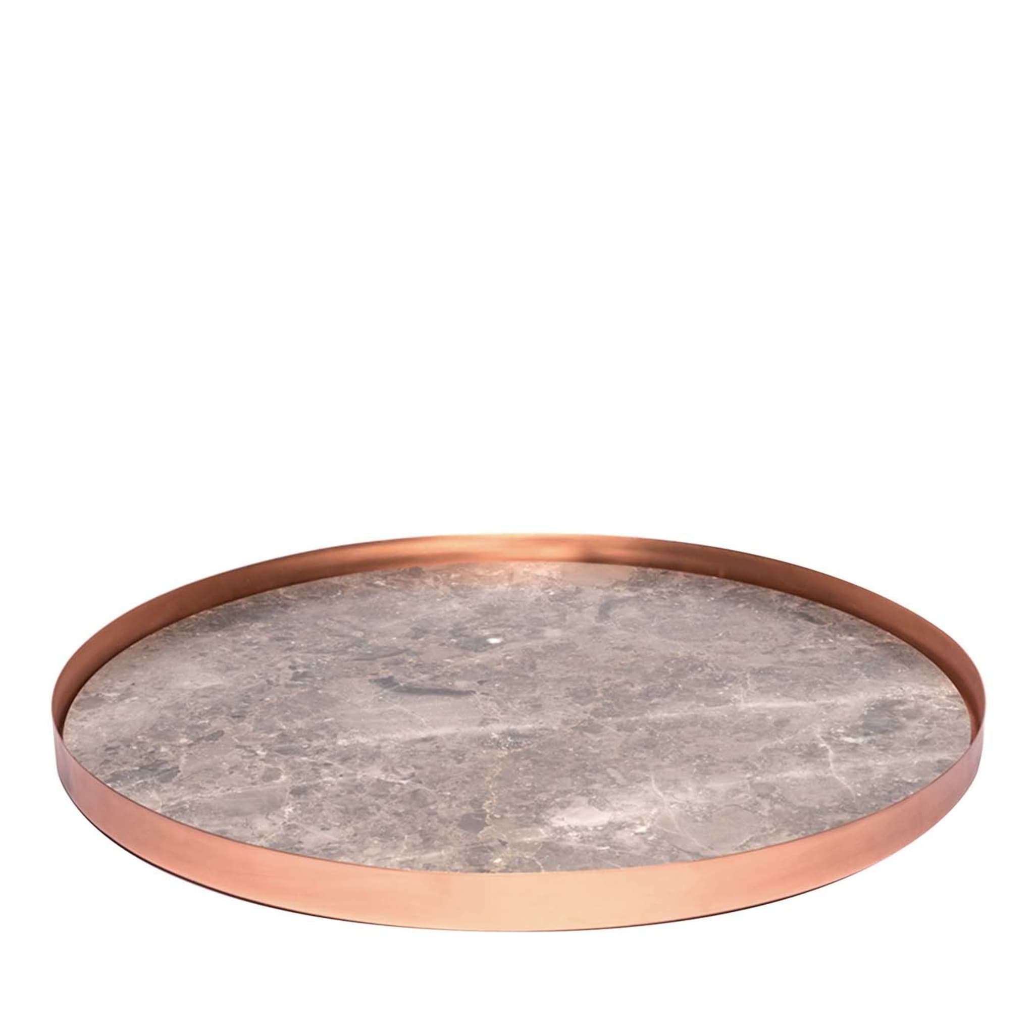 Full Moon Large Tray with Marble Base by Elisa Ossino - Main view