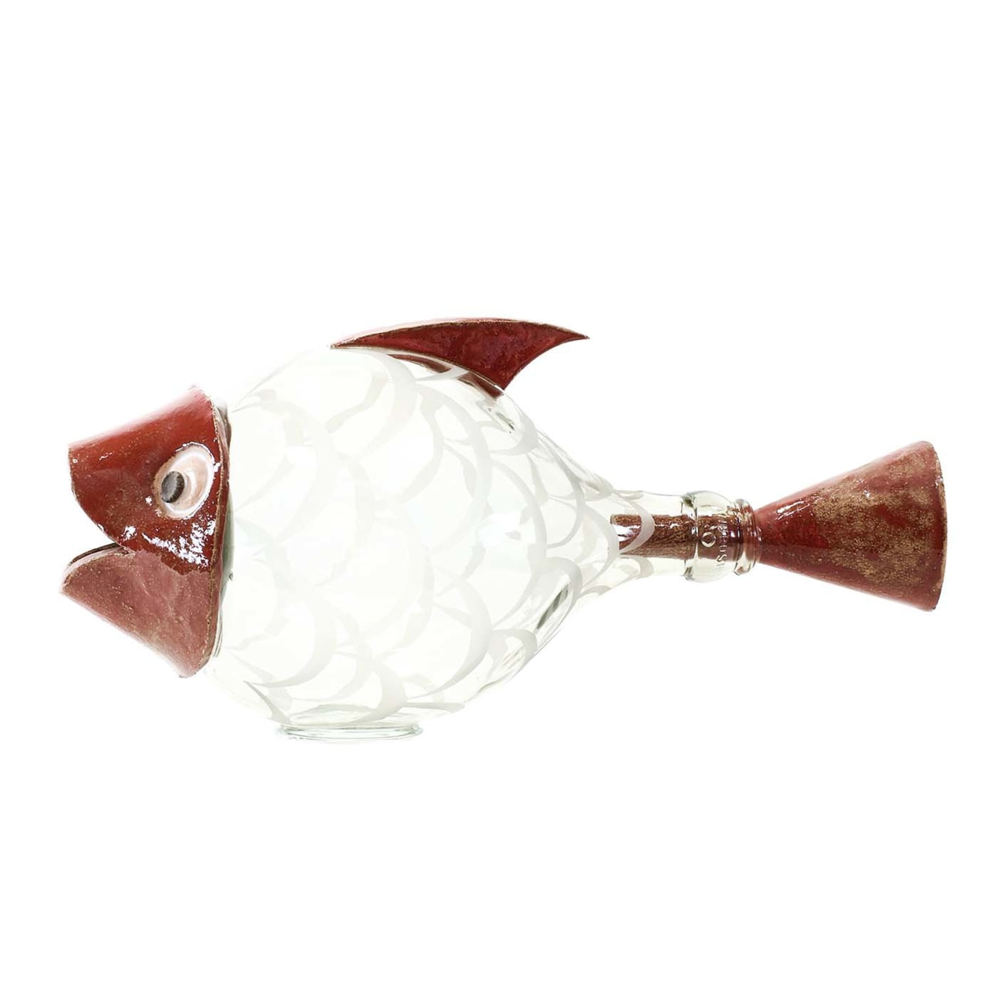Pesce Palla Rosso Scultura - Vista principale
