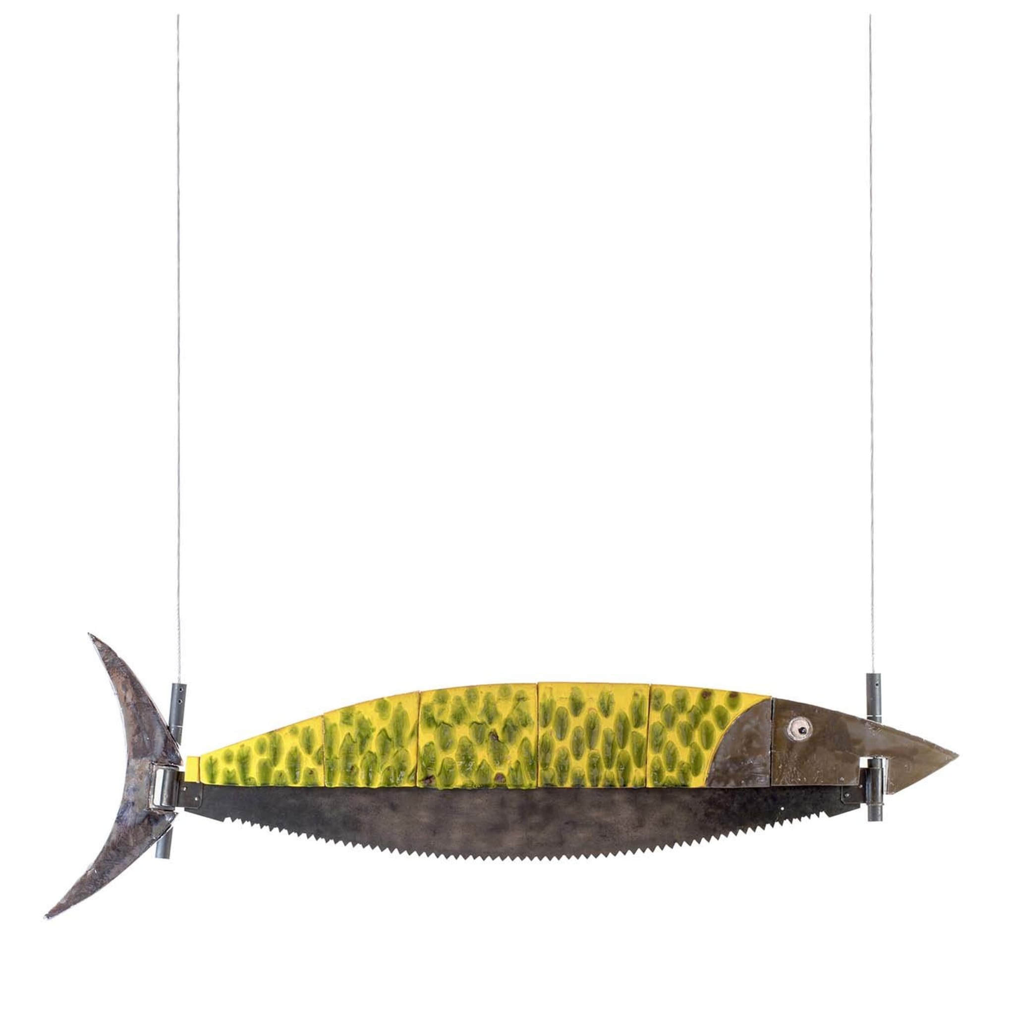 Pesce Sega Scultura gialla - Vista principale