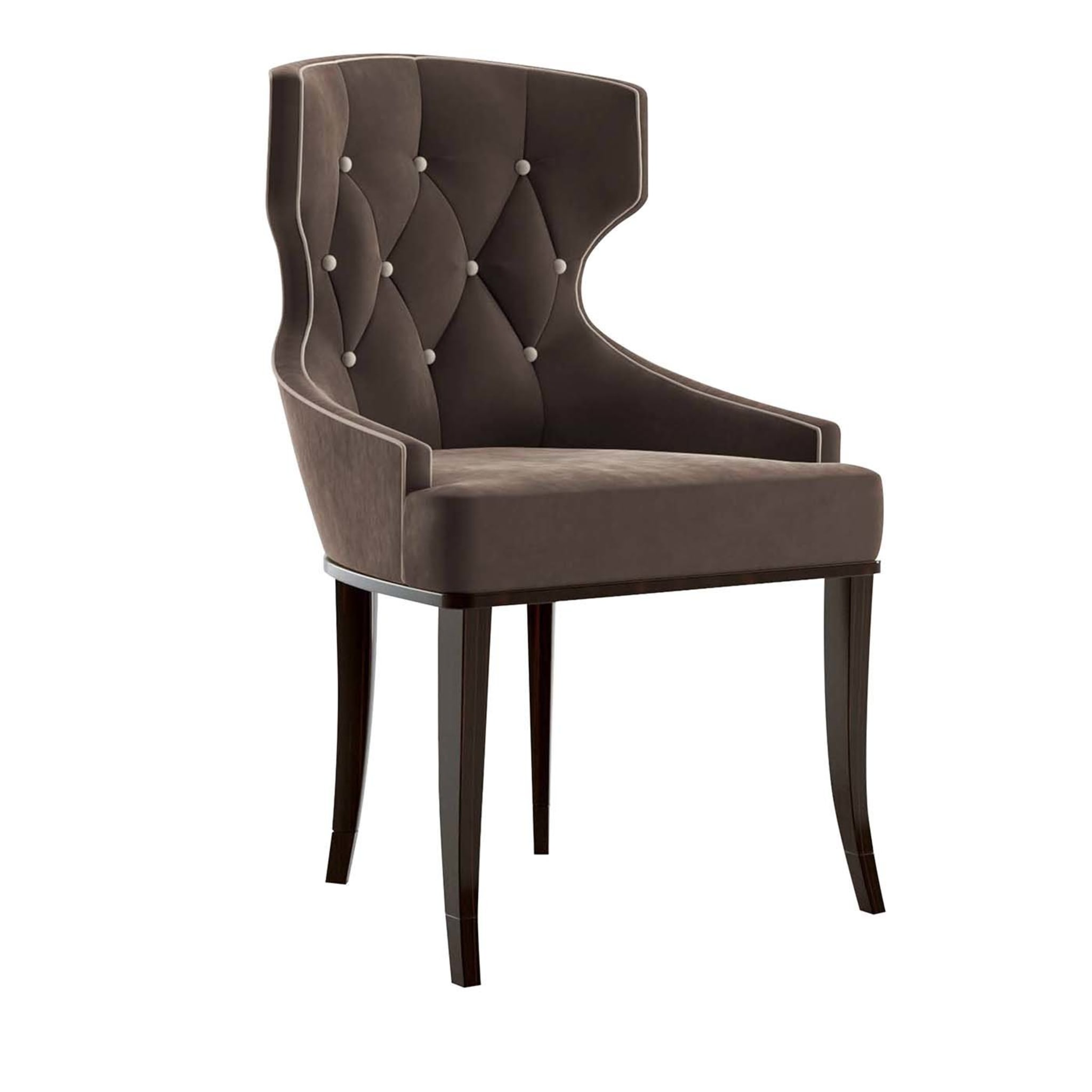 Marilyn Brown Wood Upholstered Fabric Chair  - Main view