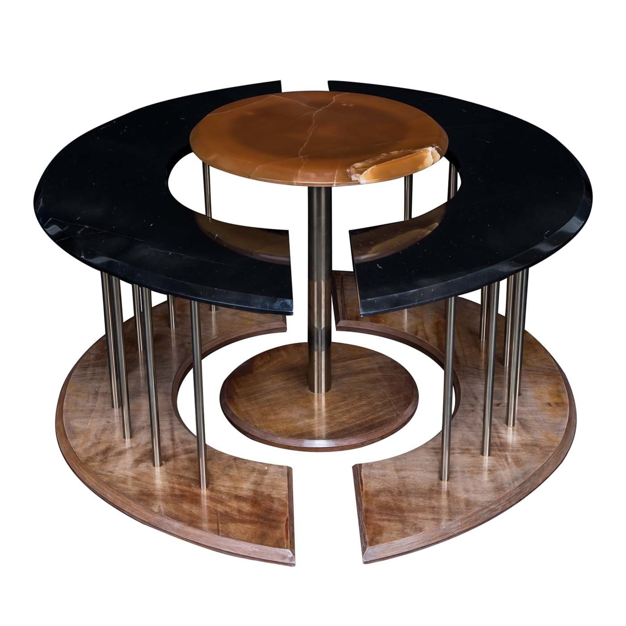Eye Trio Set of 3 Tables with Black Marble - Main view