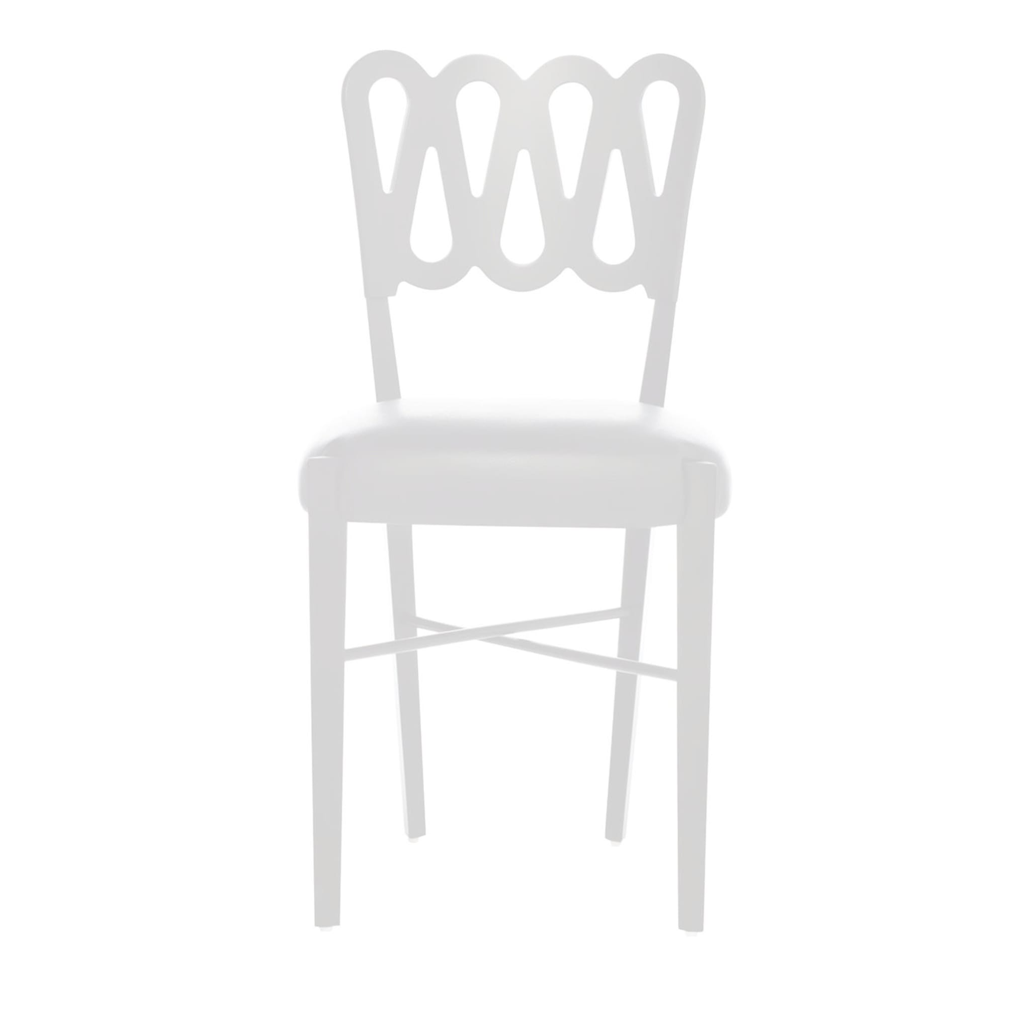 Ponti 969 Chaise en cuir blanc par Gio Ponti - Vue principale