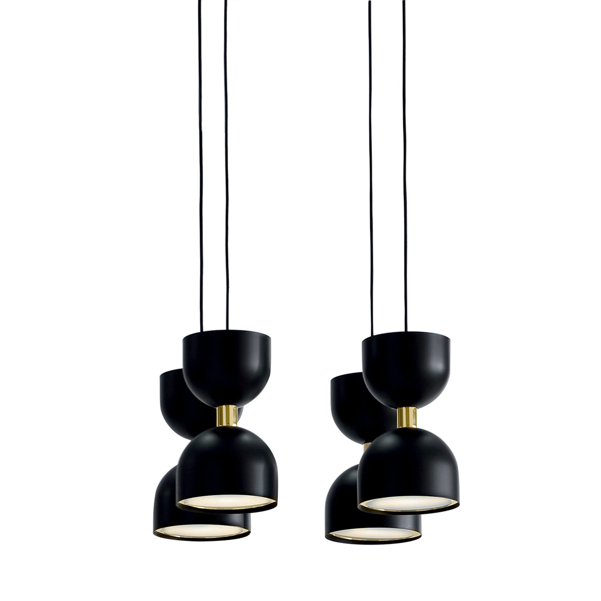 Clessidra 8-Light Black Pendant Lamp by Matteo Zorzenoni - Main view