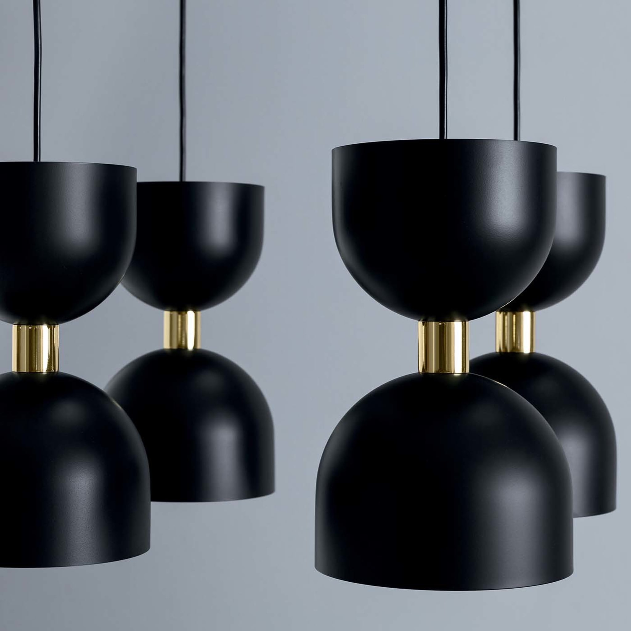 Clessidra 8-Light Black Pendant Lamp by Matteo Zorzenoni - Alternative view 2