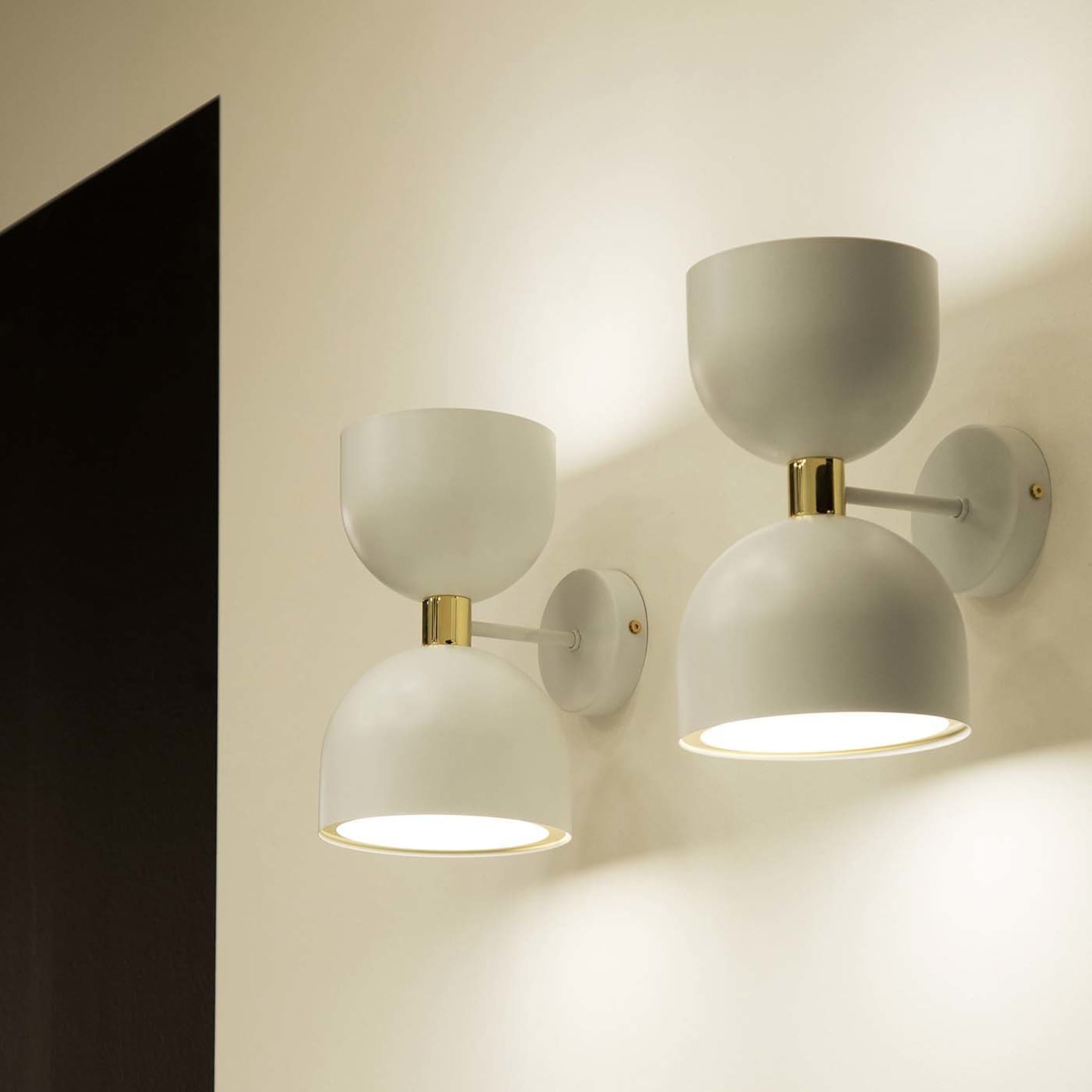 Clessidra 2-Light White Wall Lamp by Matteo Zorzenoni - Vue alternative 1