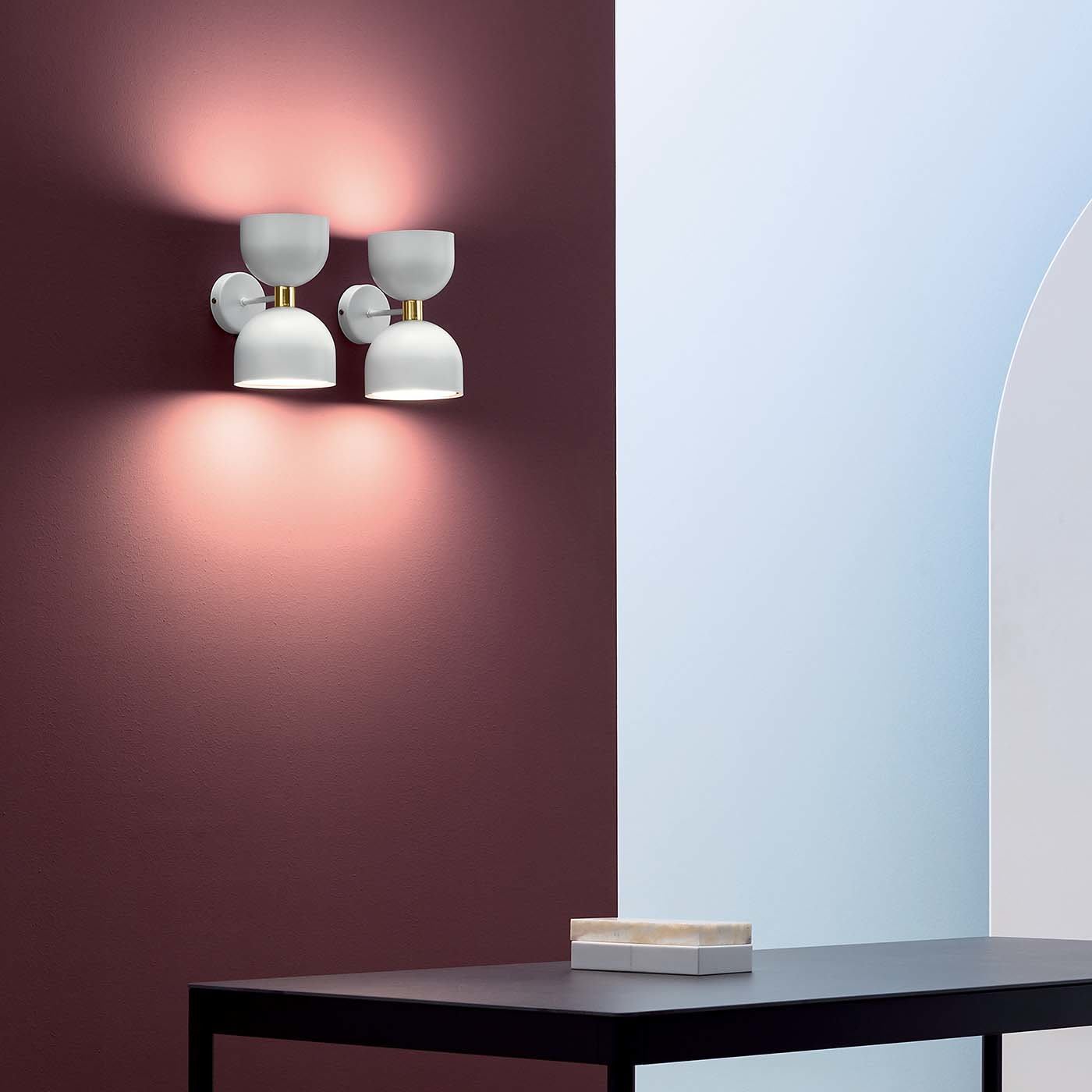 Clessidra 2-Light White Wall Lamp by Matteo Zorzenoni - MM Lampadari