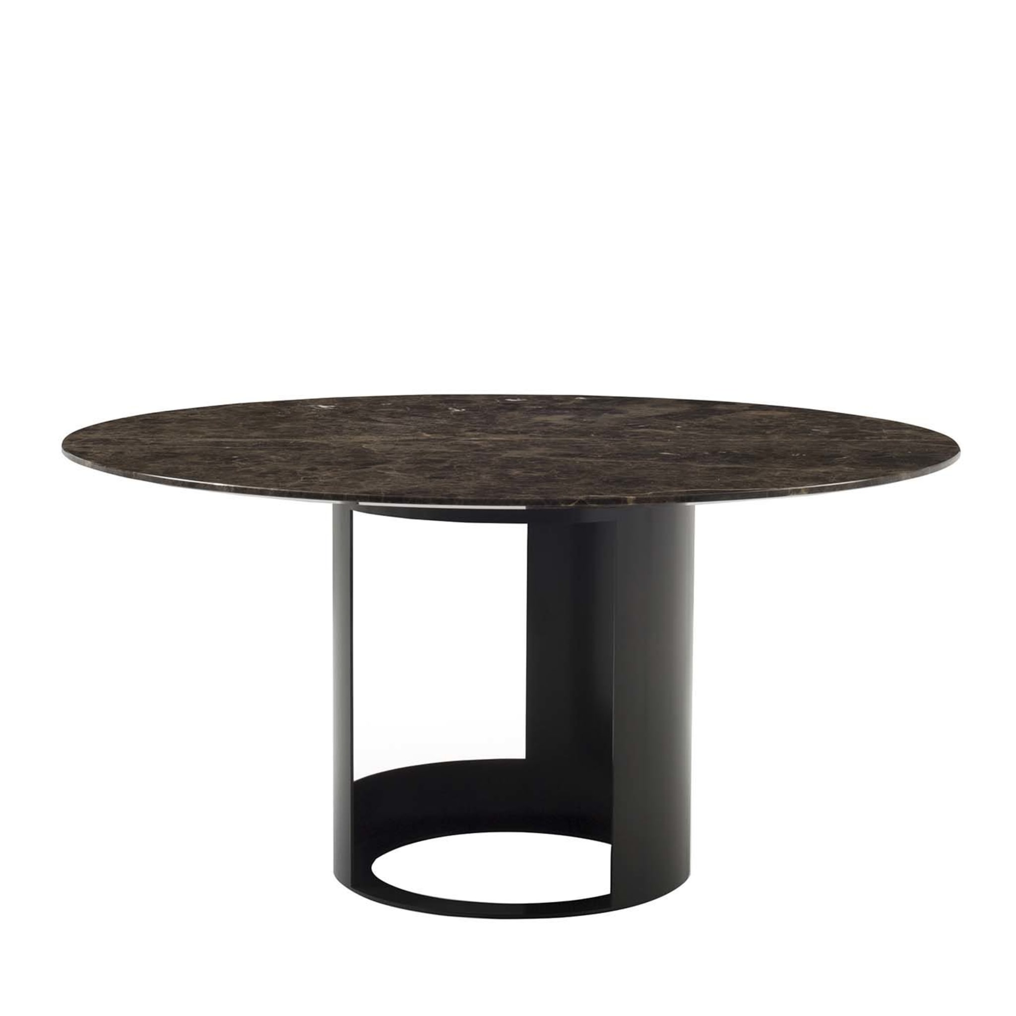 Ci Dining Table in Brown Emperador Marble - Main view