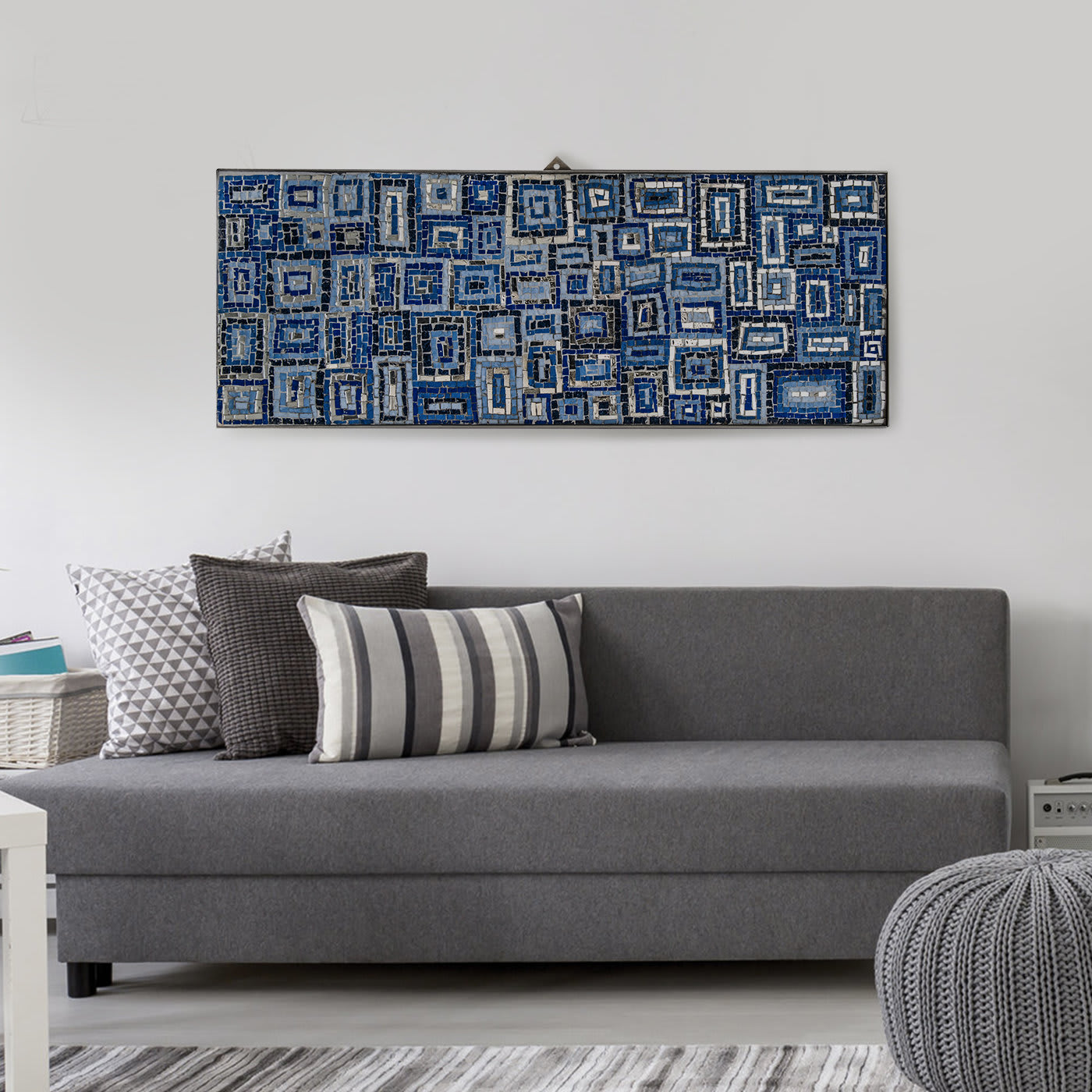 Blue Frame Decorative Panel - Mosaici Ursula Corsi