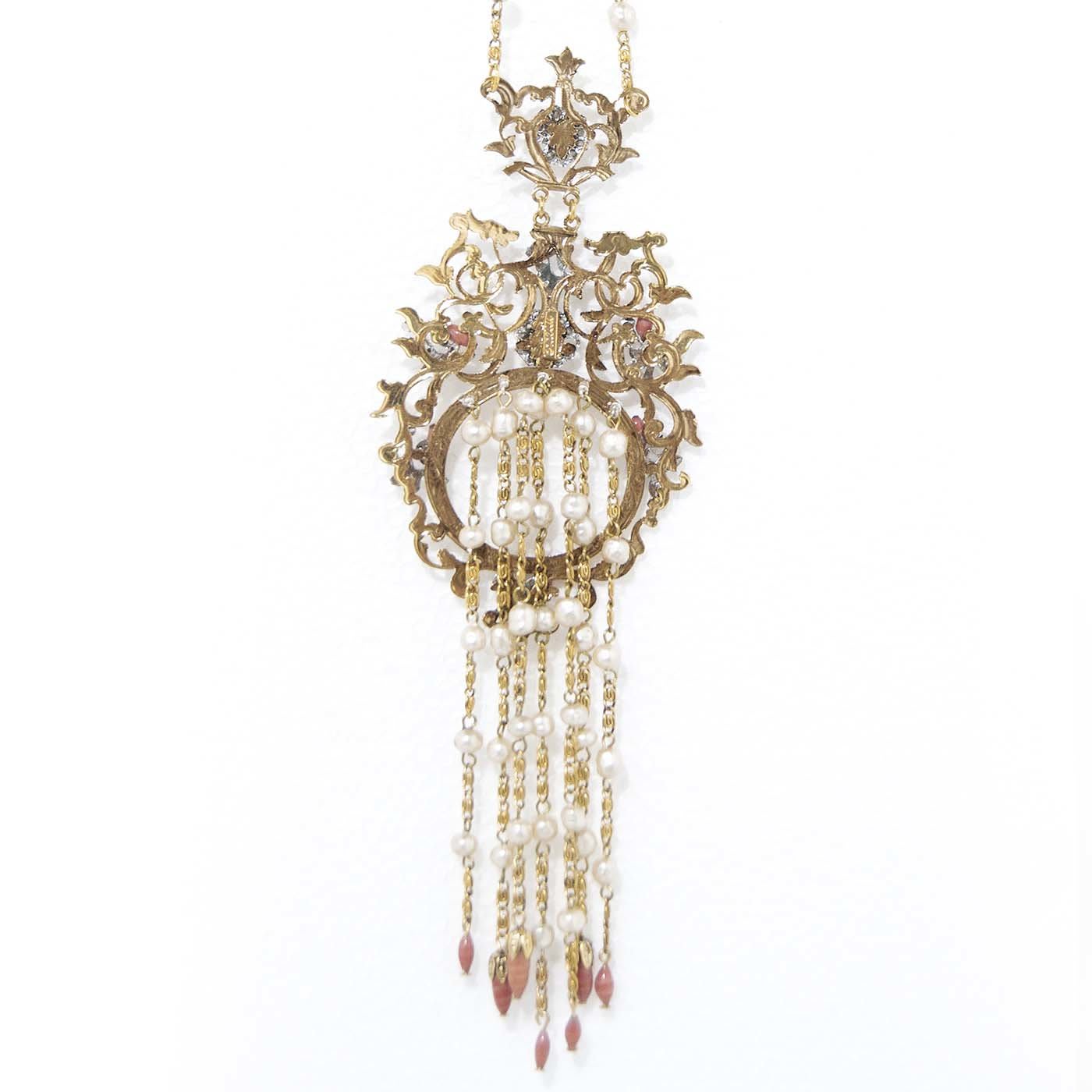 Pearls and Coral Necklace - Ornella Bijoux