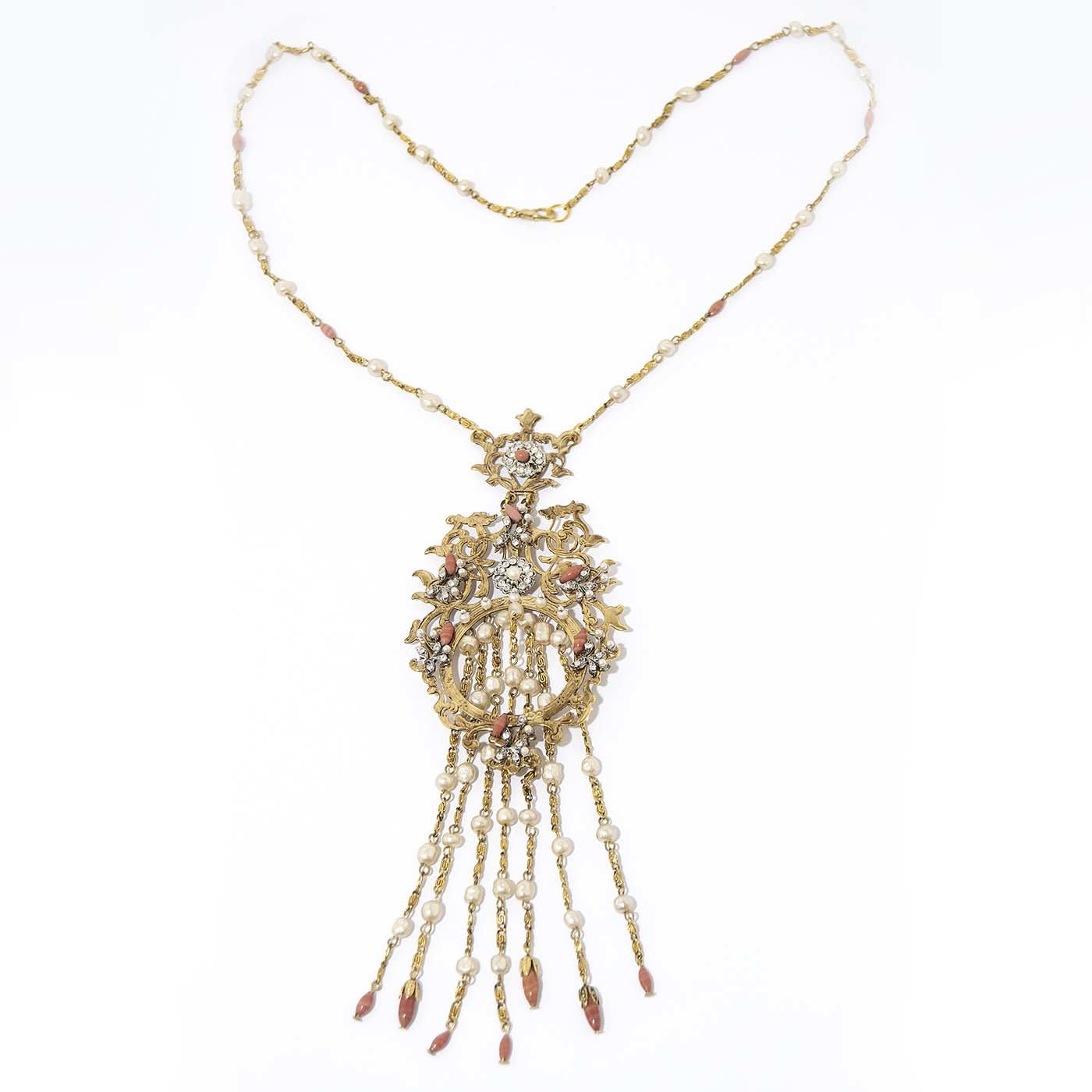Pearls and Coral Necklace - Ornella Bijoux