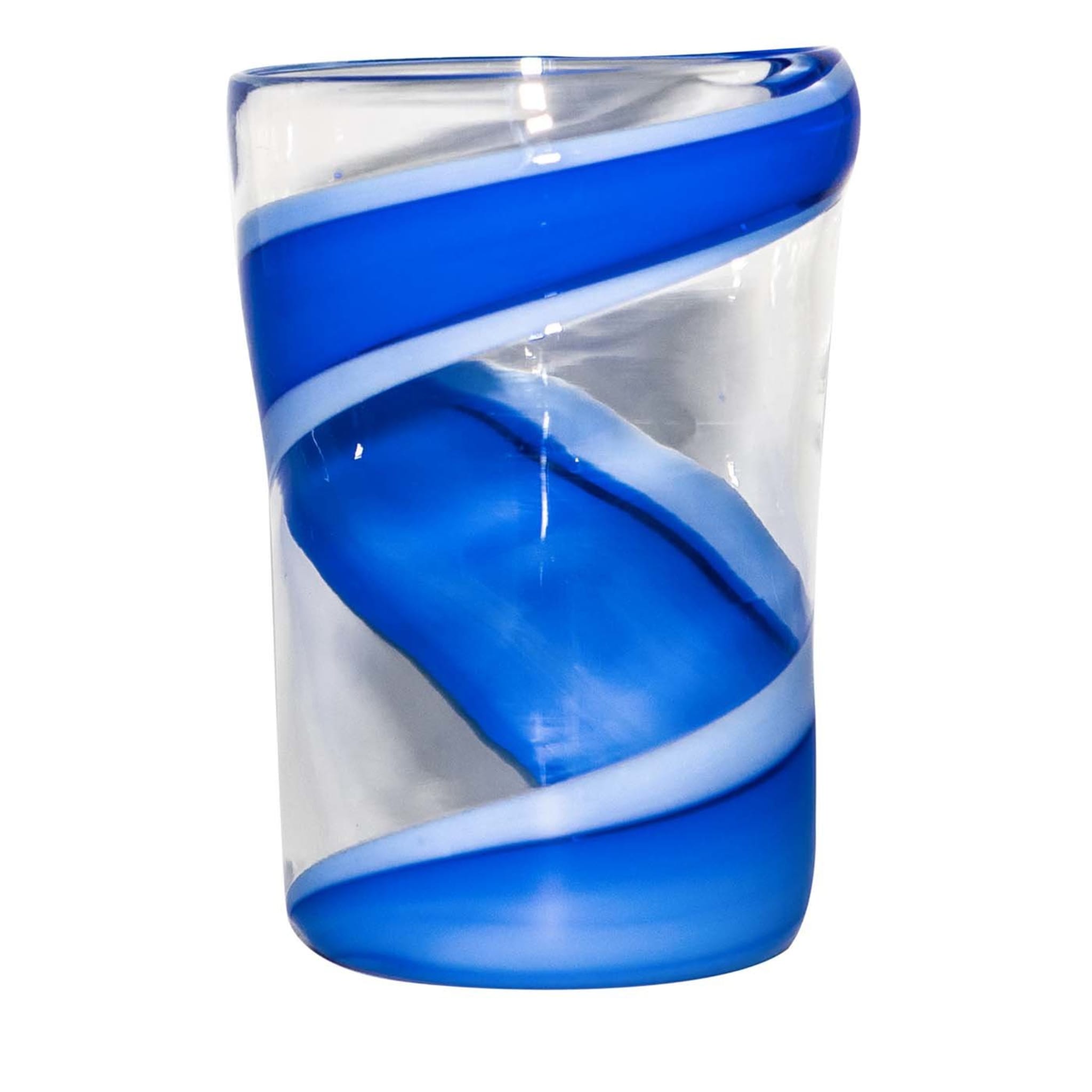 Set di 2 bicchieri Vortex in blu/blu pallido - Vista principale