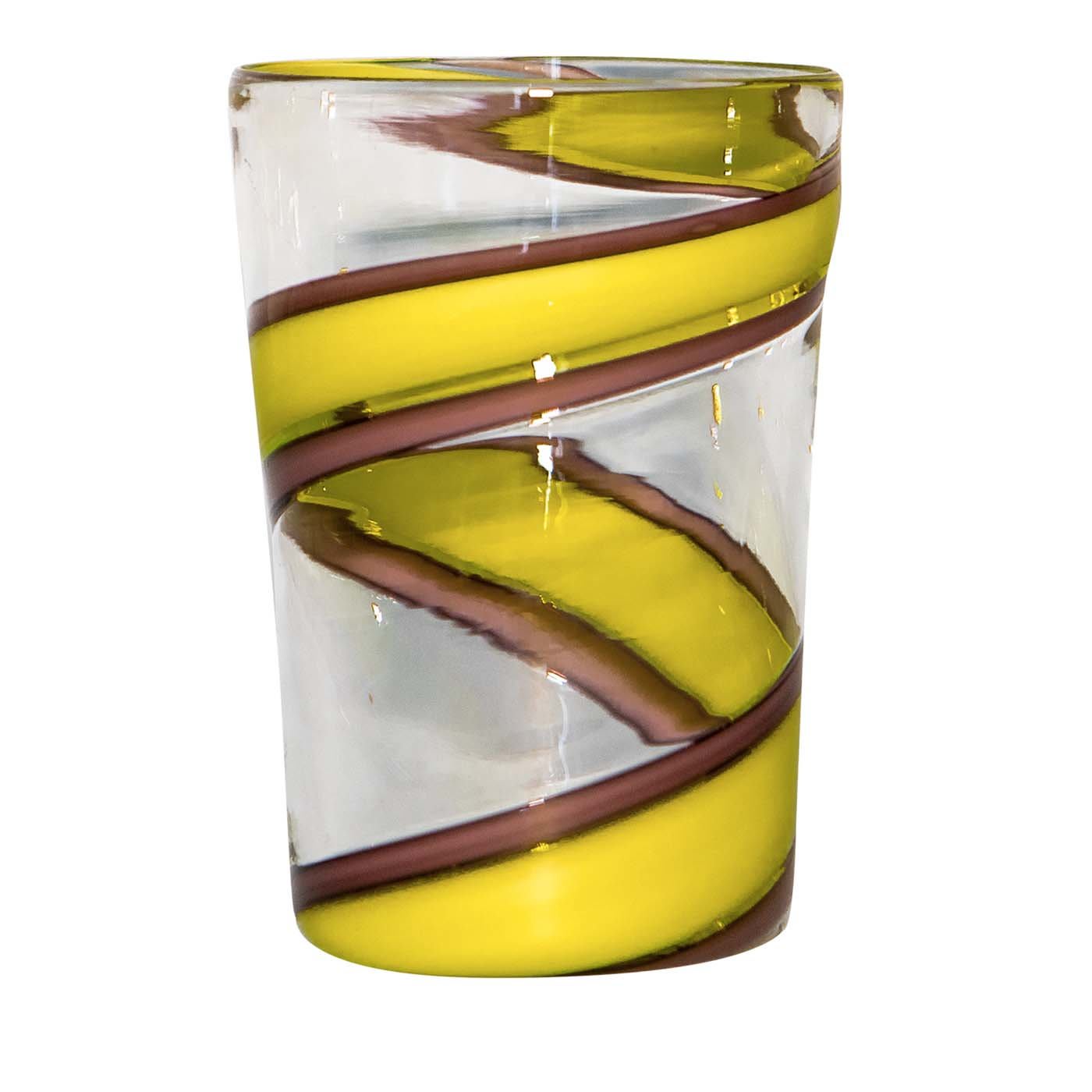 Set of 2 Vortex Glasses in Yellow/Purple - Elisabetta Ciuti
