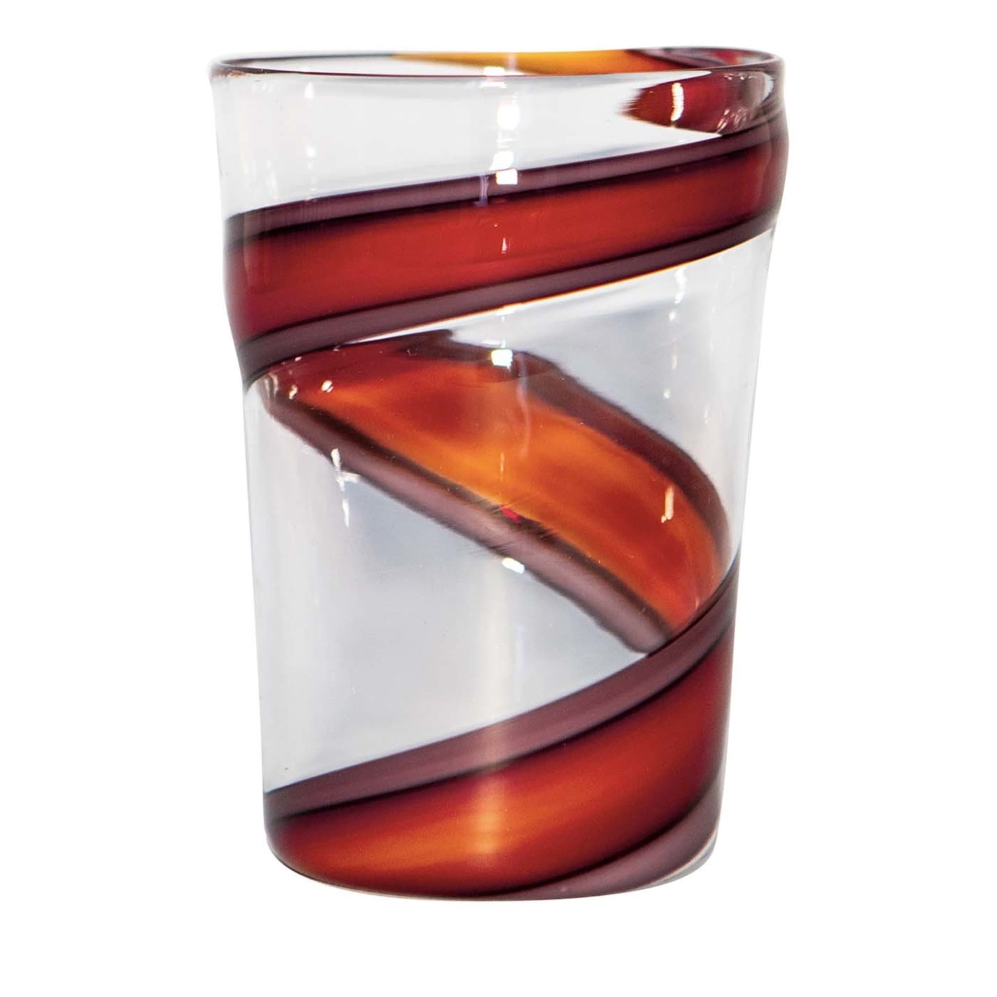 Set of 2 Vortex Glasses in Red/Purple - Main view