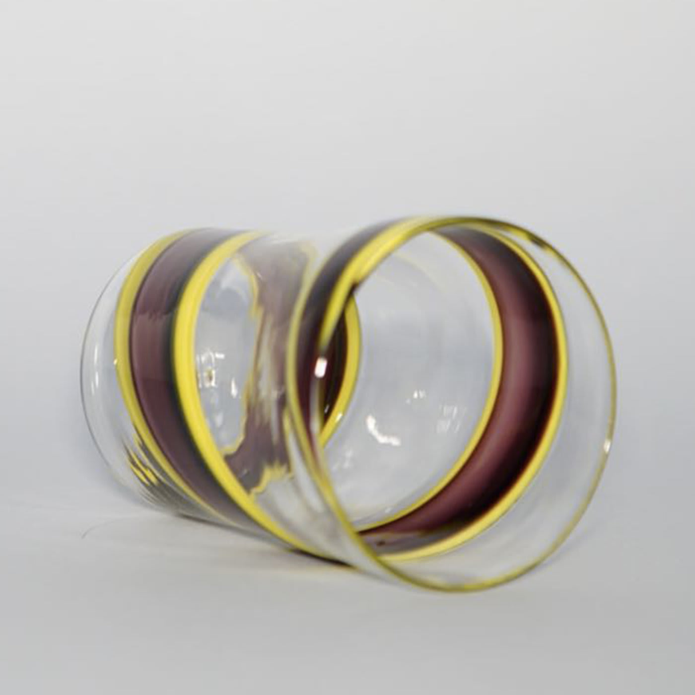 Set of 2 Vortex Glasses in Purple/Yellow - Elisabetta Ciuti