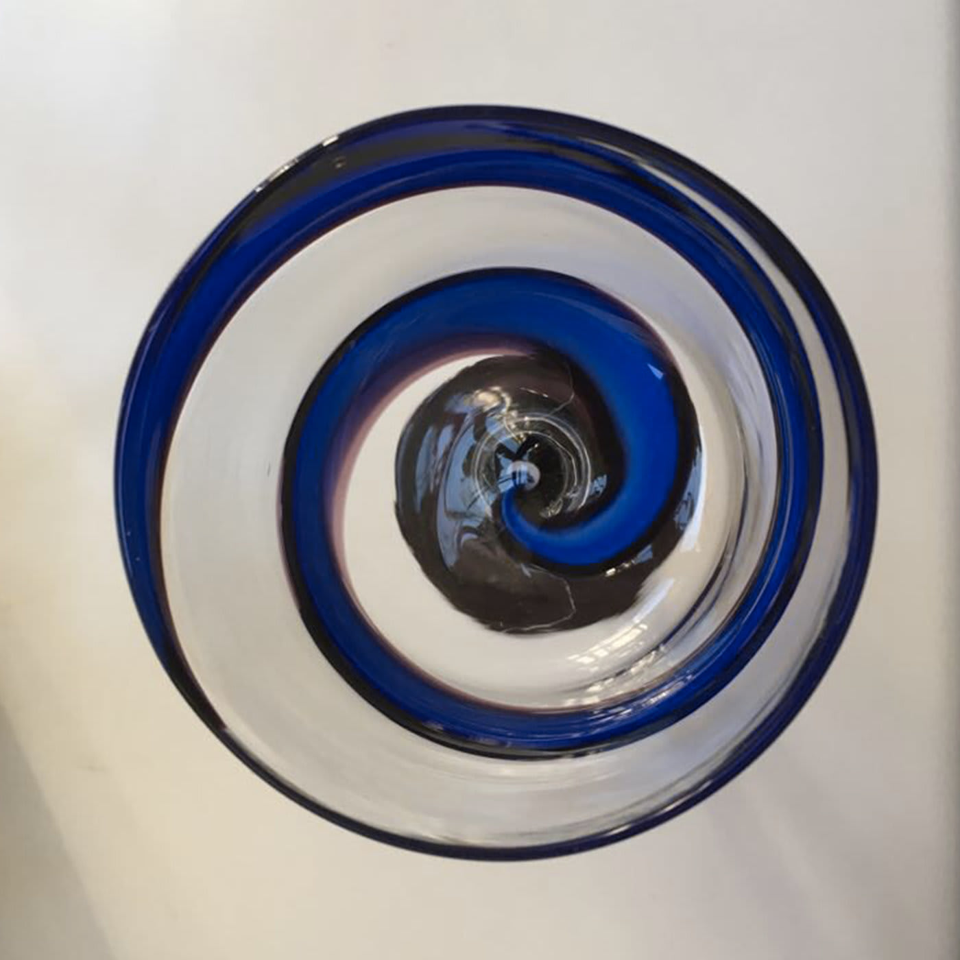 Vortex Stem Glass in Blue/Purple - Elisabetta Ciuti