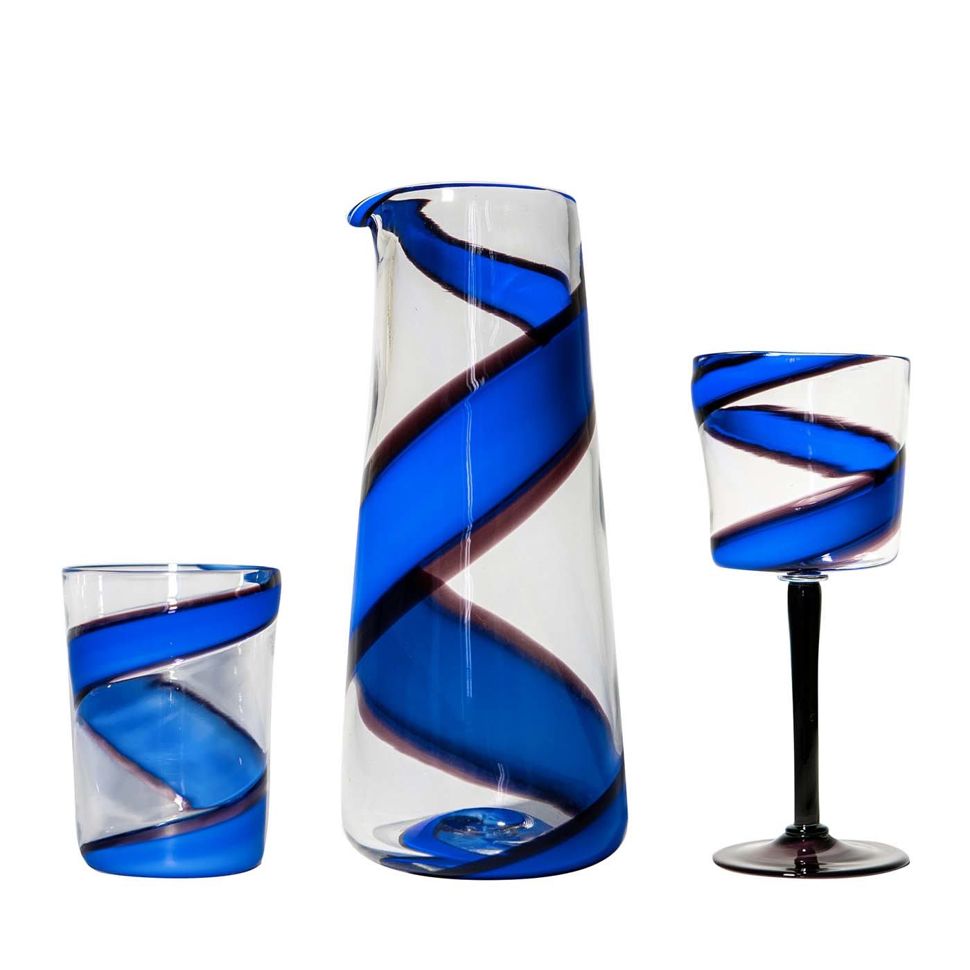 Vortex Set of Glass, Stem Glass and Carafe - Elisabetta Ciuti
