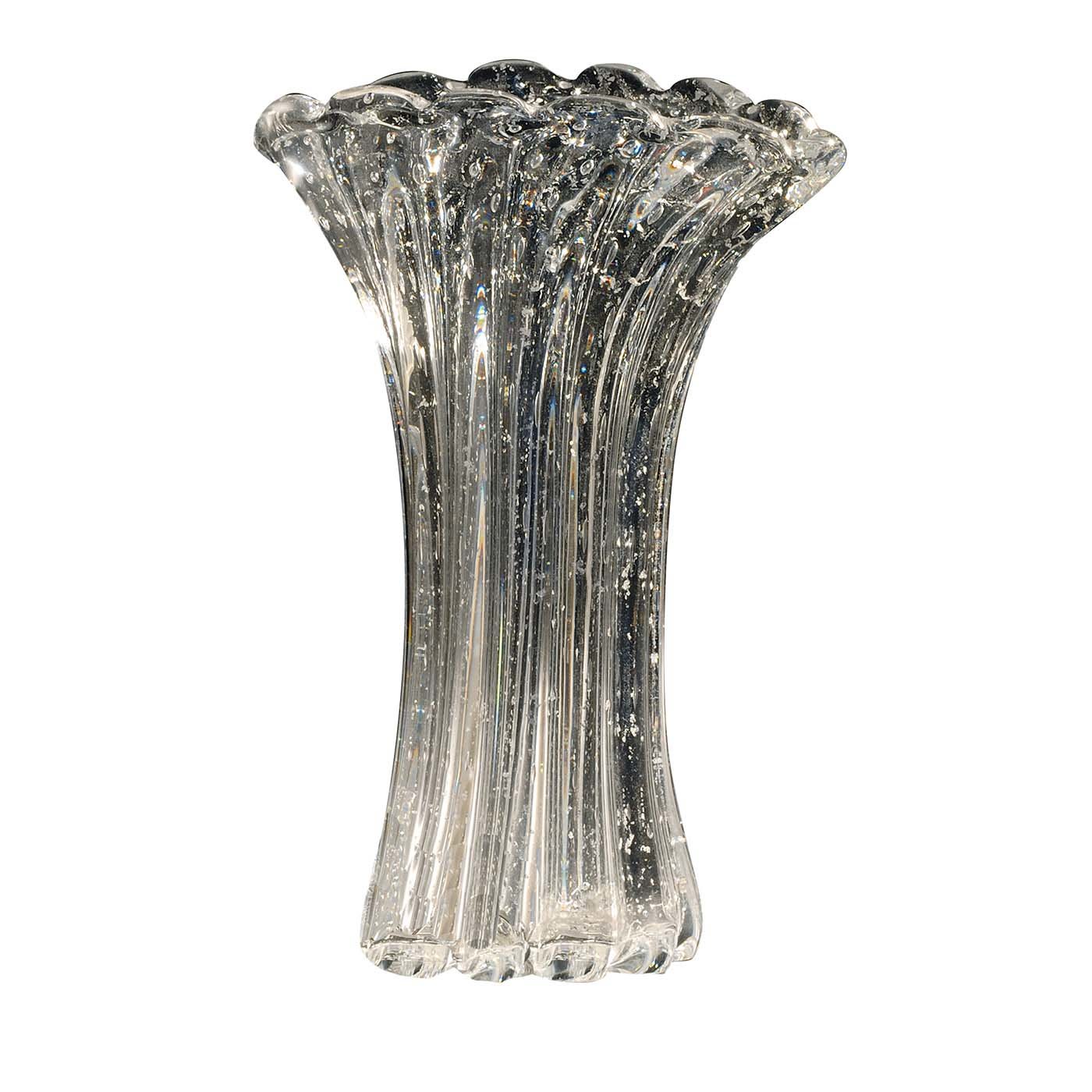 Aureum Small White and Gold Vase - Fornace Mian