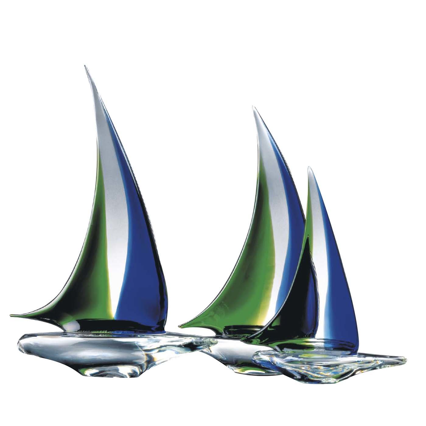 Navicula Set of Three Sailing Boats - Fornace Mian