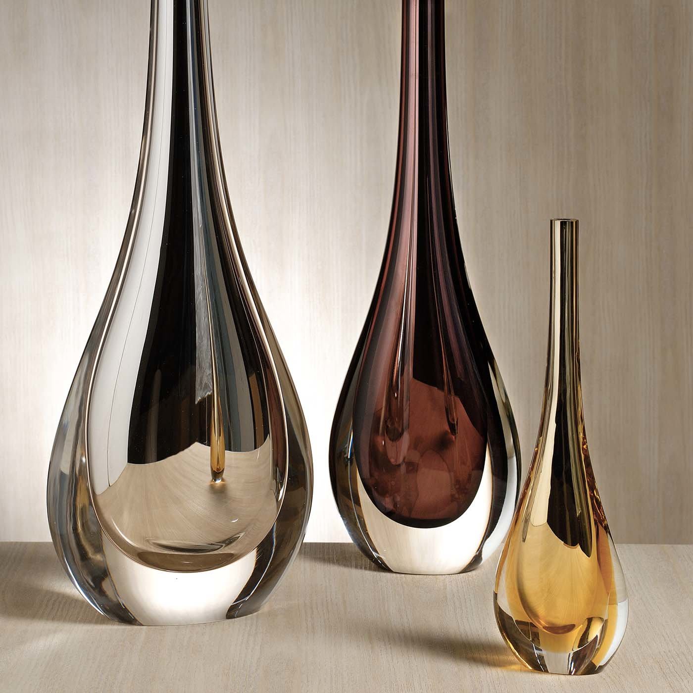 Narciso Small Amber Vase - Fornace Mian
