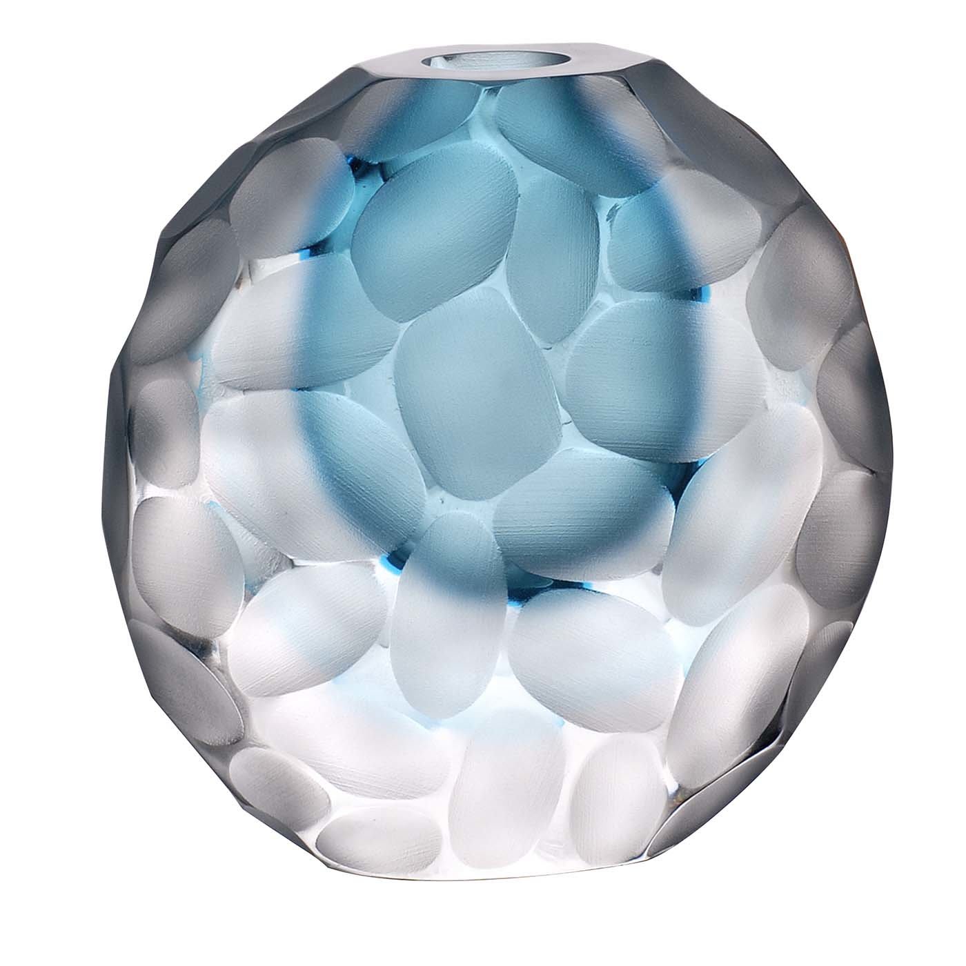 Invidia Round Aquamarine Vase - Fornace Mian