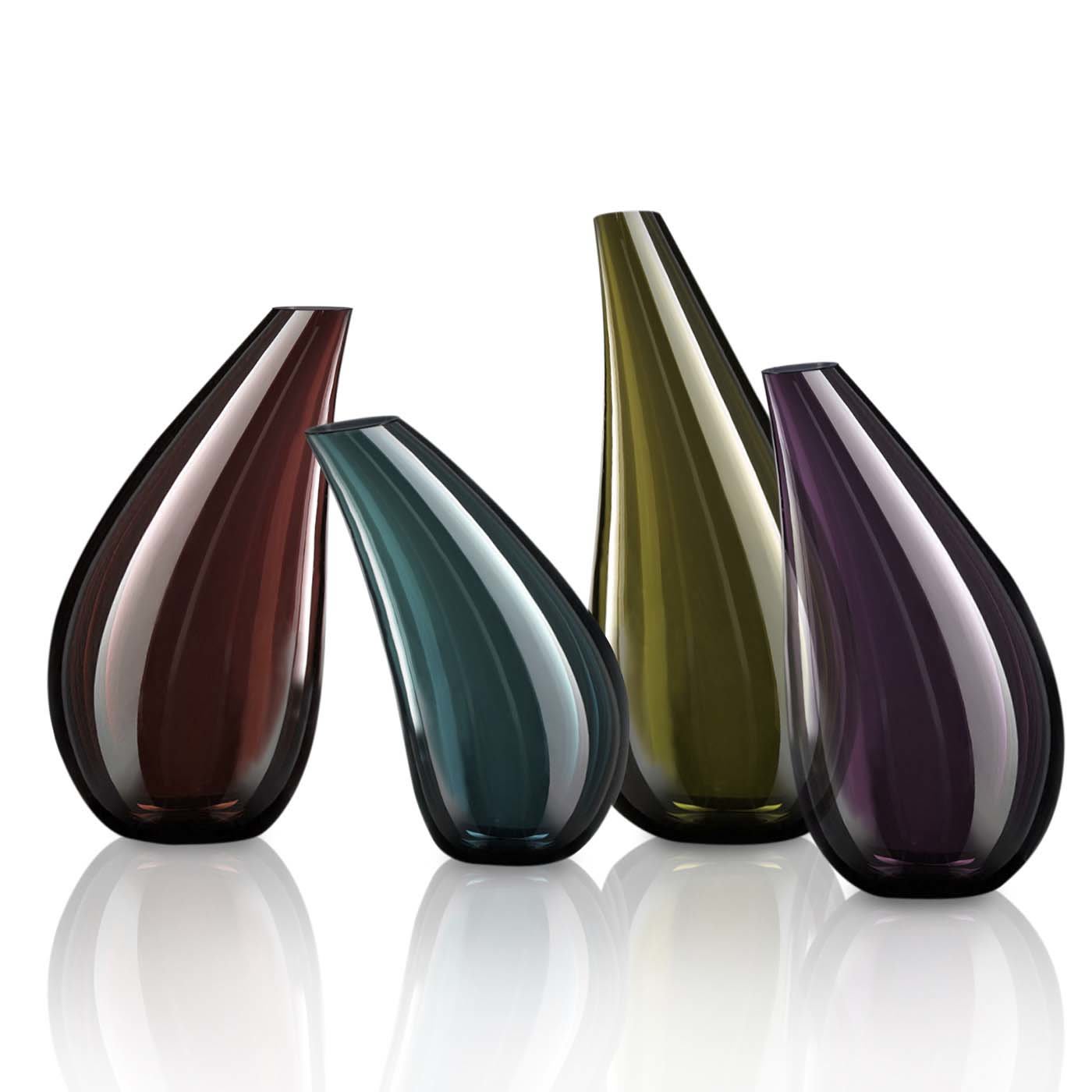 Avena Medium Purple and Gray Vase - Fornace Mian