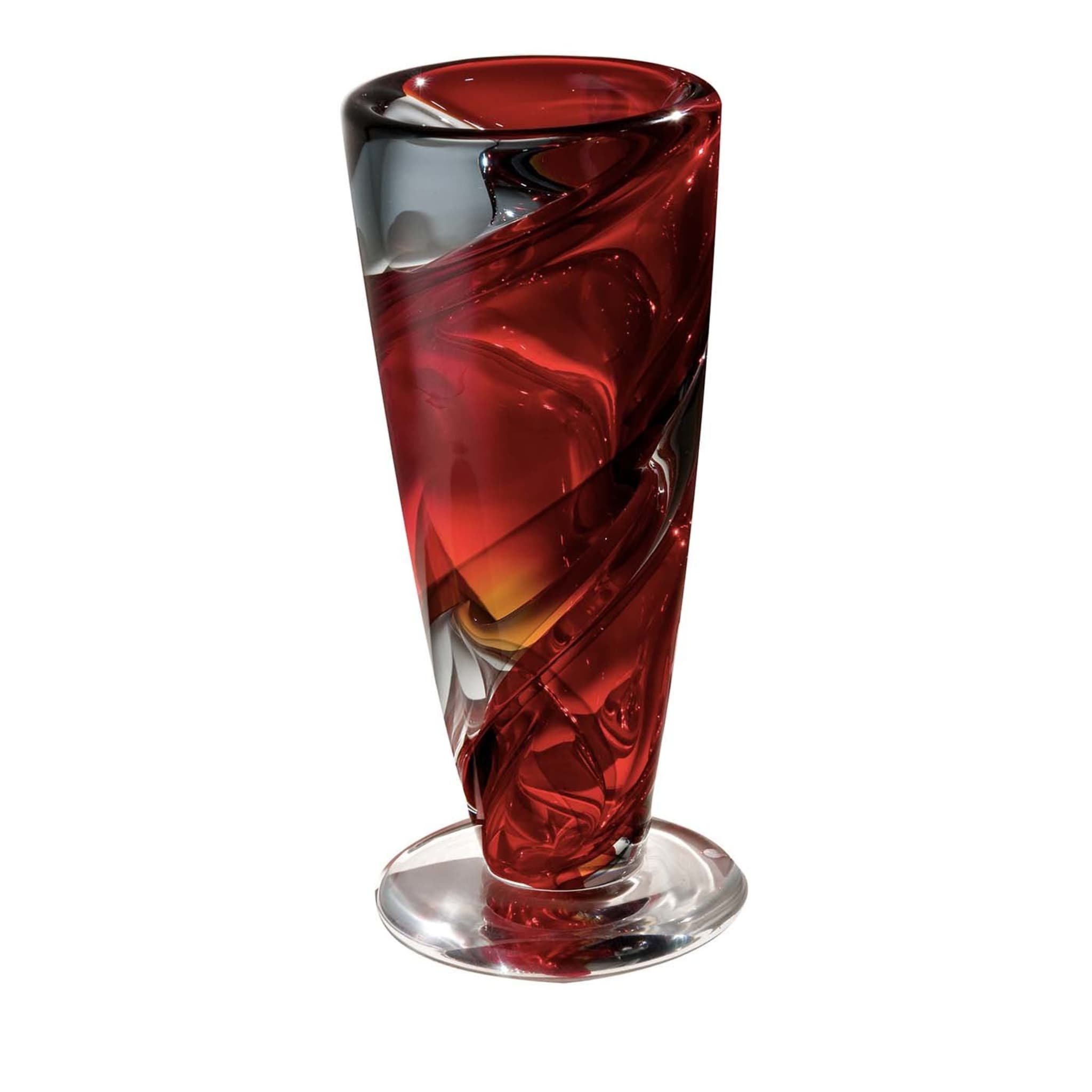 Vase rouge Twister - Vue principale