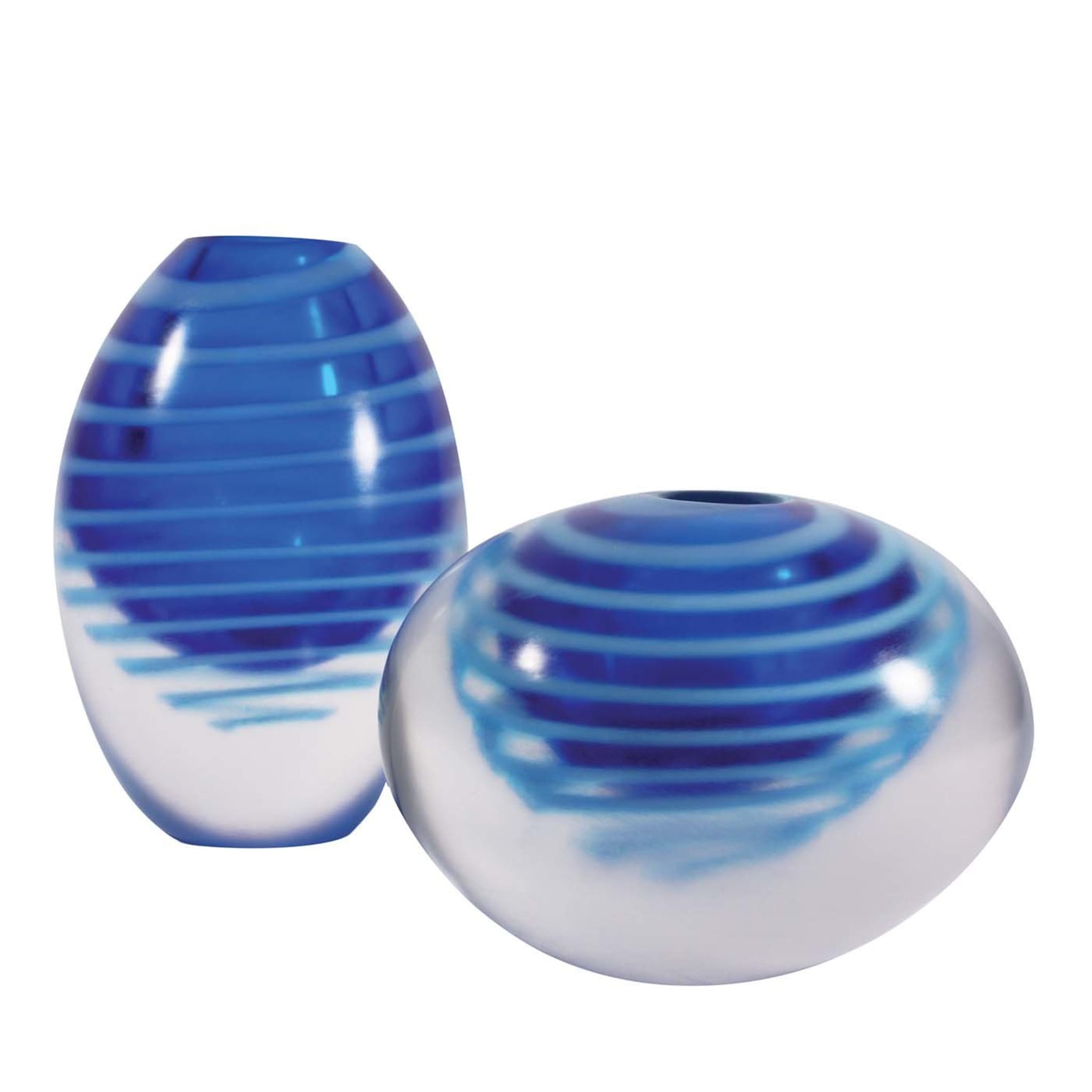 Mistici Set of Two Blue Vases - Main view