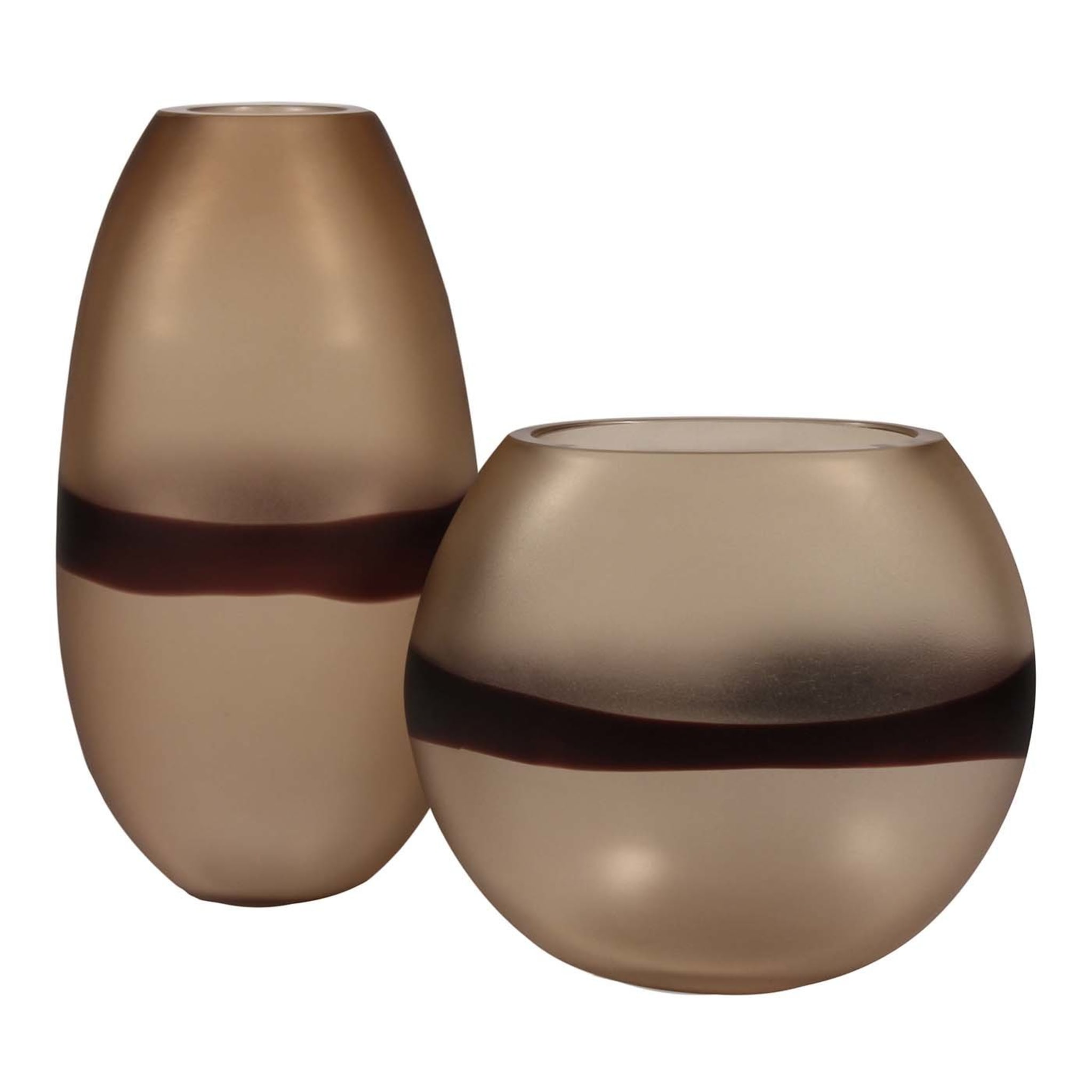 Segretissimi Set of Two Brown and Black Vases - Main view