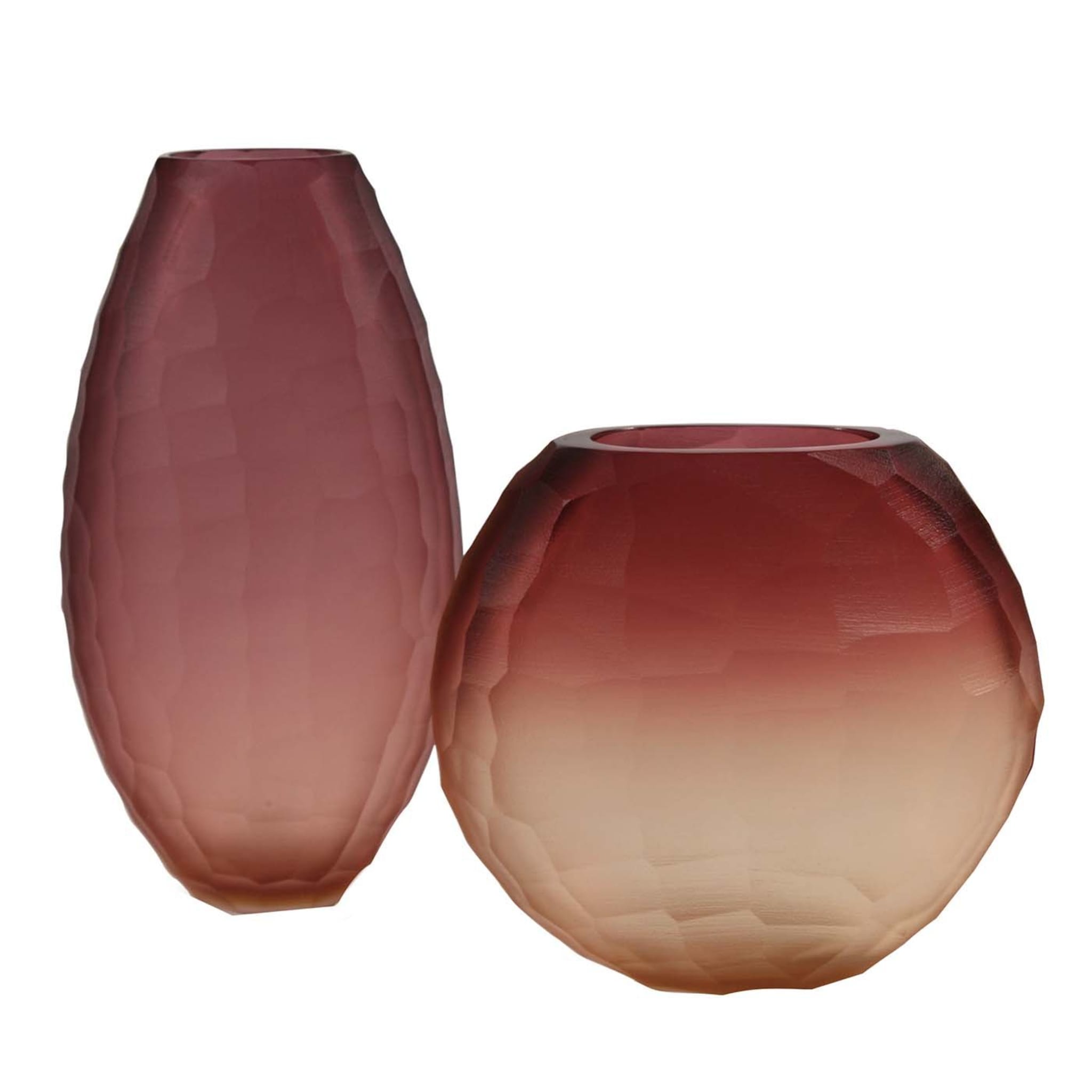 Segretissimi Battuti Set of Two Red Vases - Main view