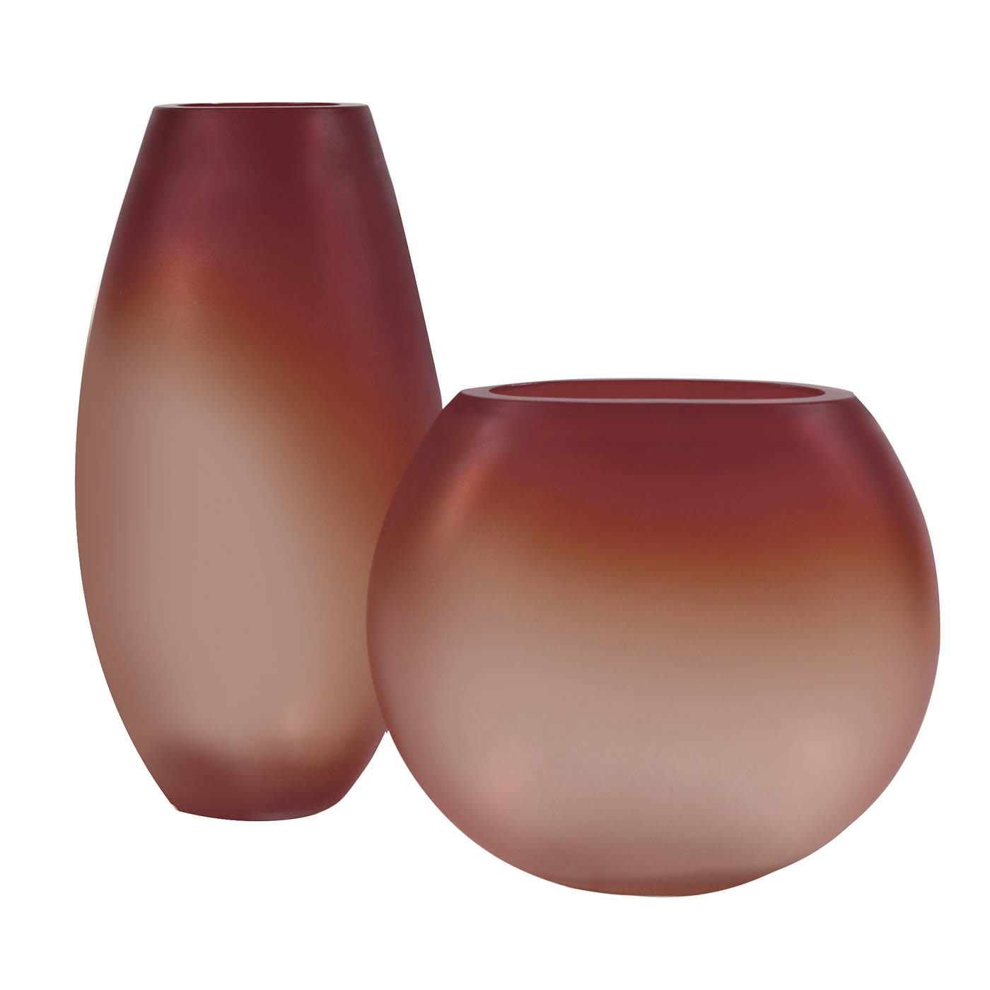 Segretissimi Set of Two Red Vases - Fornace Mian