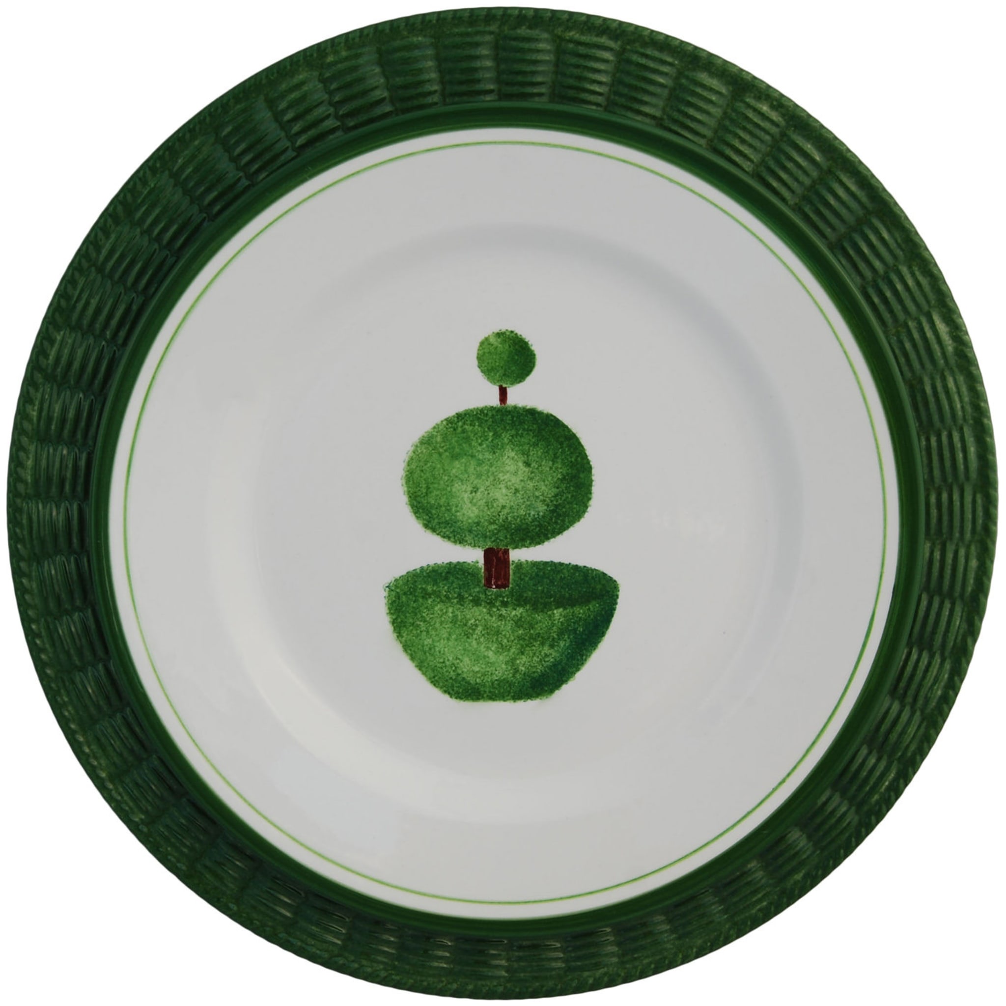 Topiary Green Ceramic Plate Set for Four - Alternative view 1