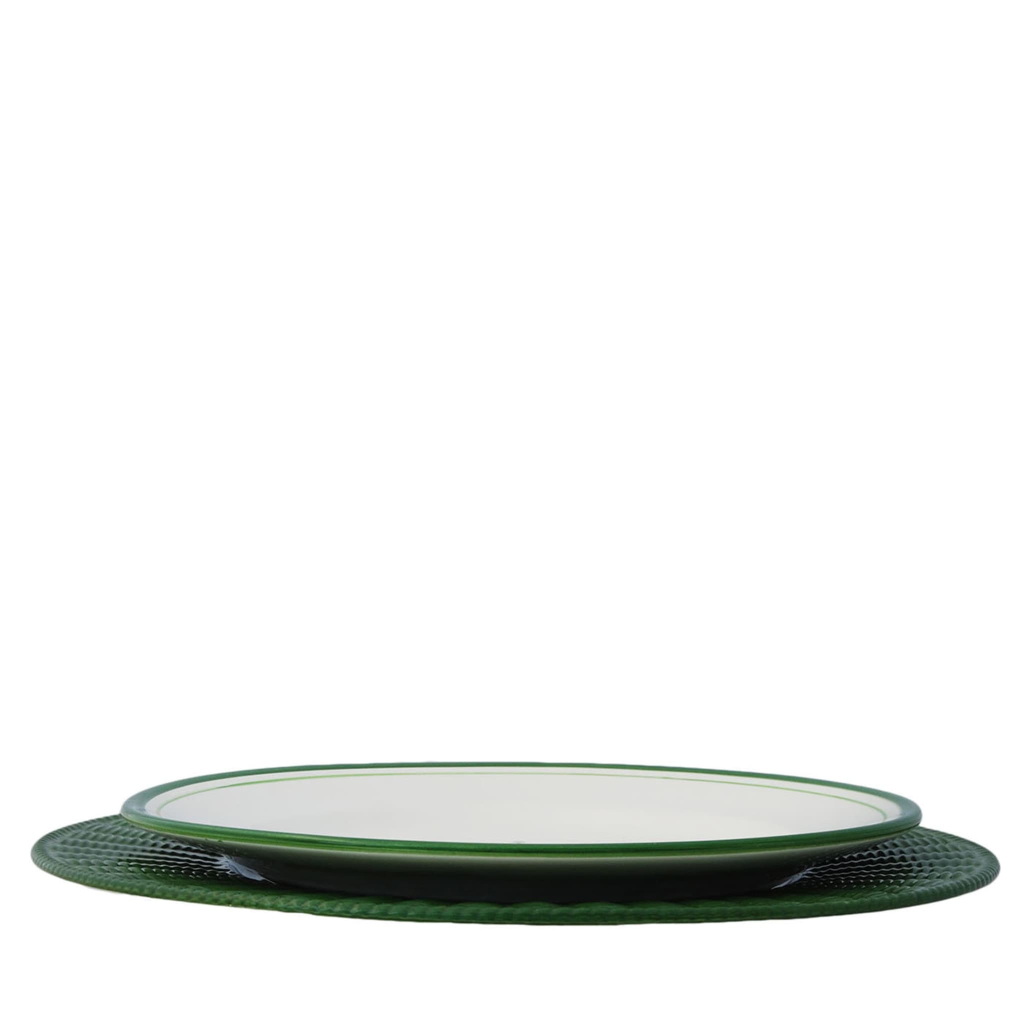 Topiary Green Ceramic Plate Set for Four - Alternative view 2
