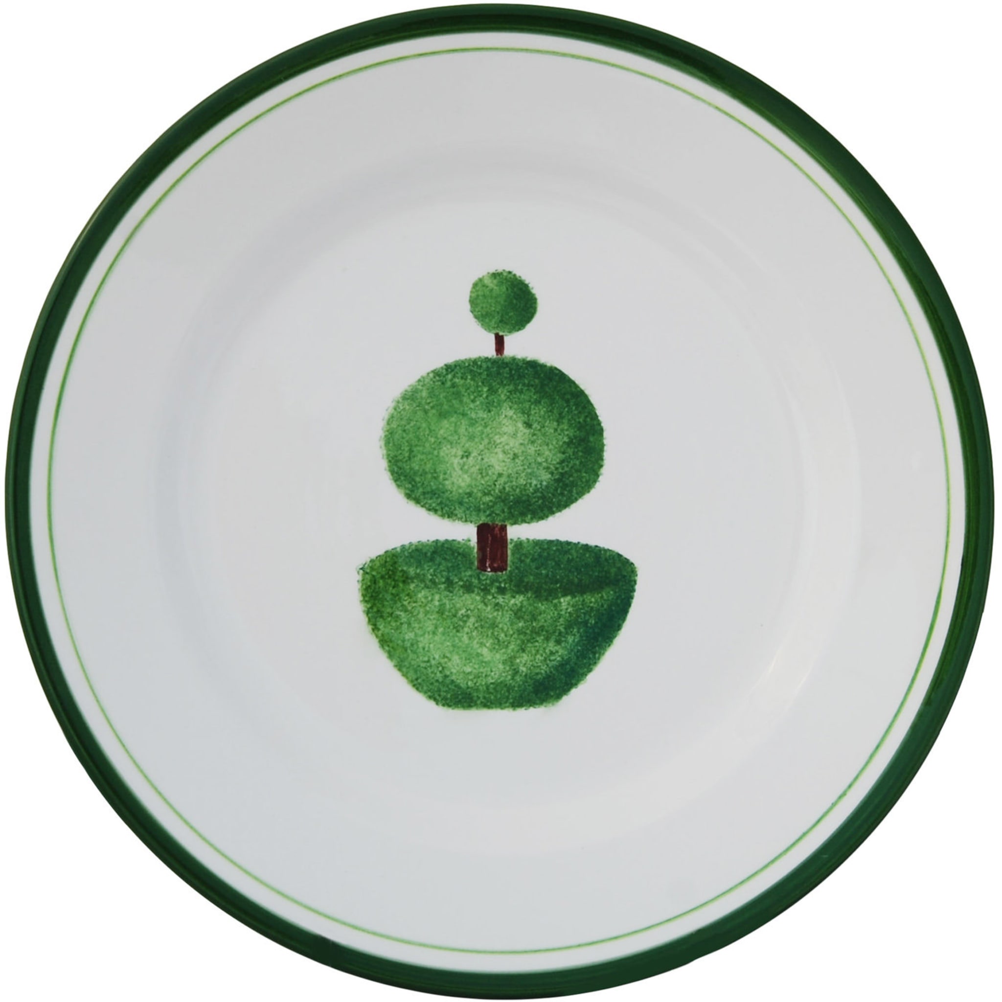 Topiary White Ceramic Plate Set for Four - Alternative view 4