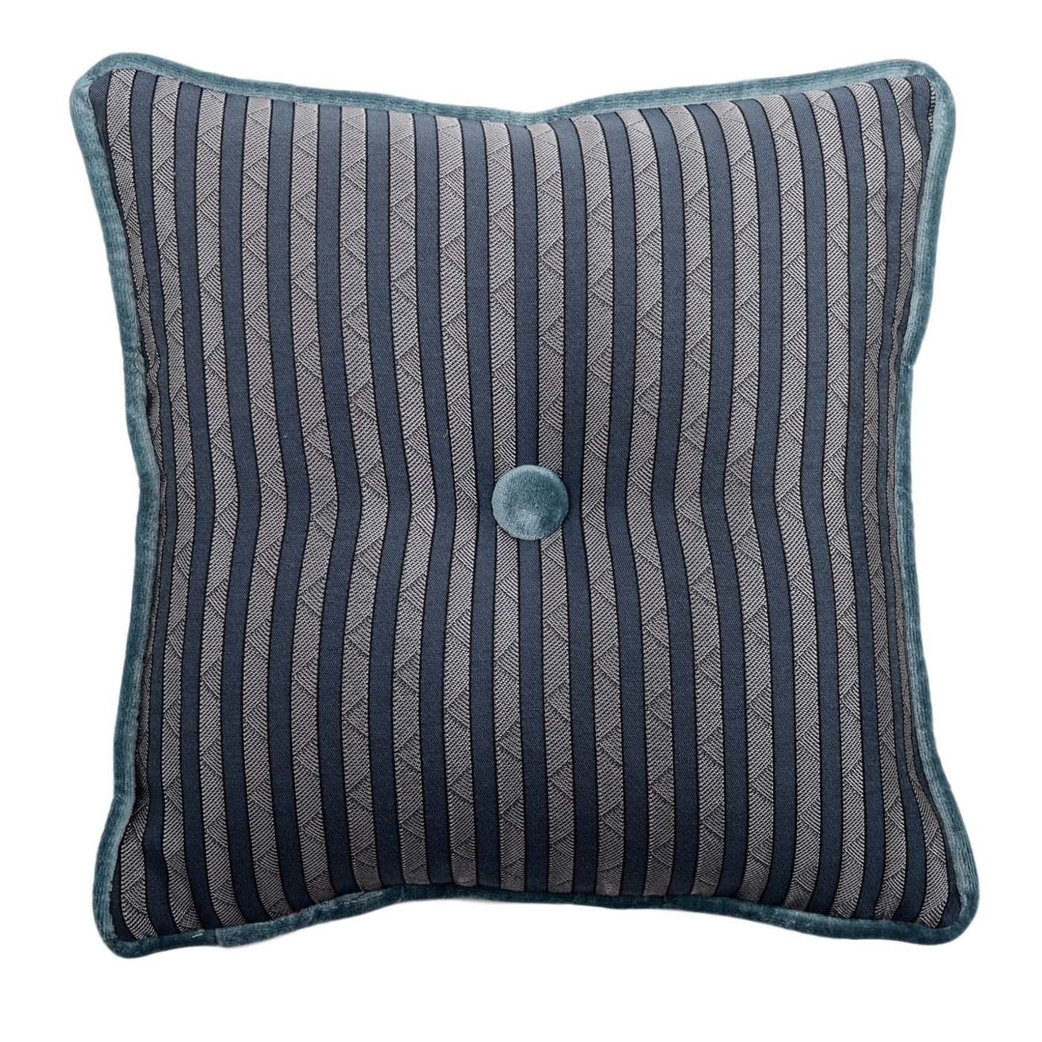 Carré Striped Grey Tufted Cushion - Main view
