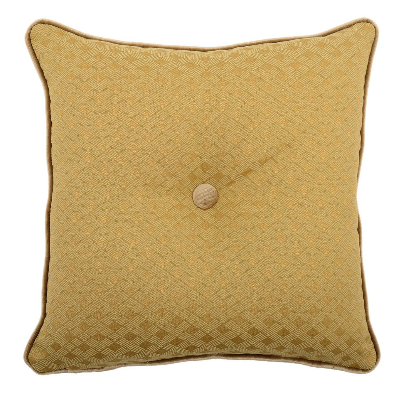 Carré Gold and Ochre Tufted Cushion - l'Opificio
