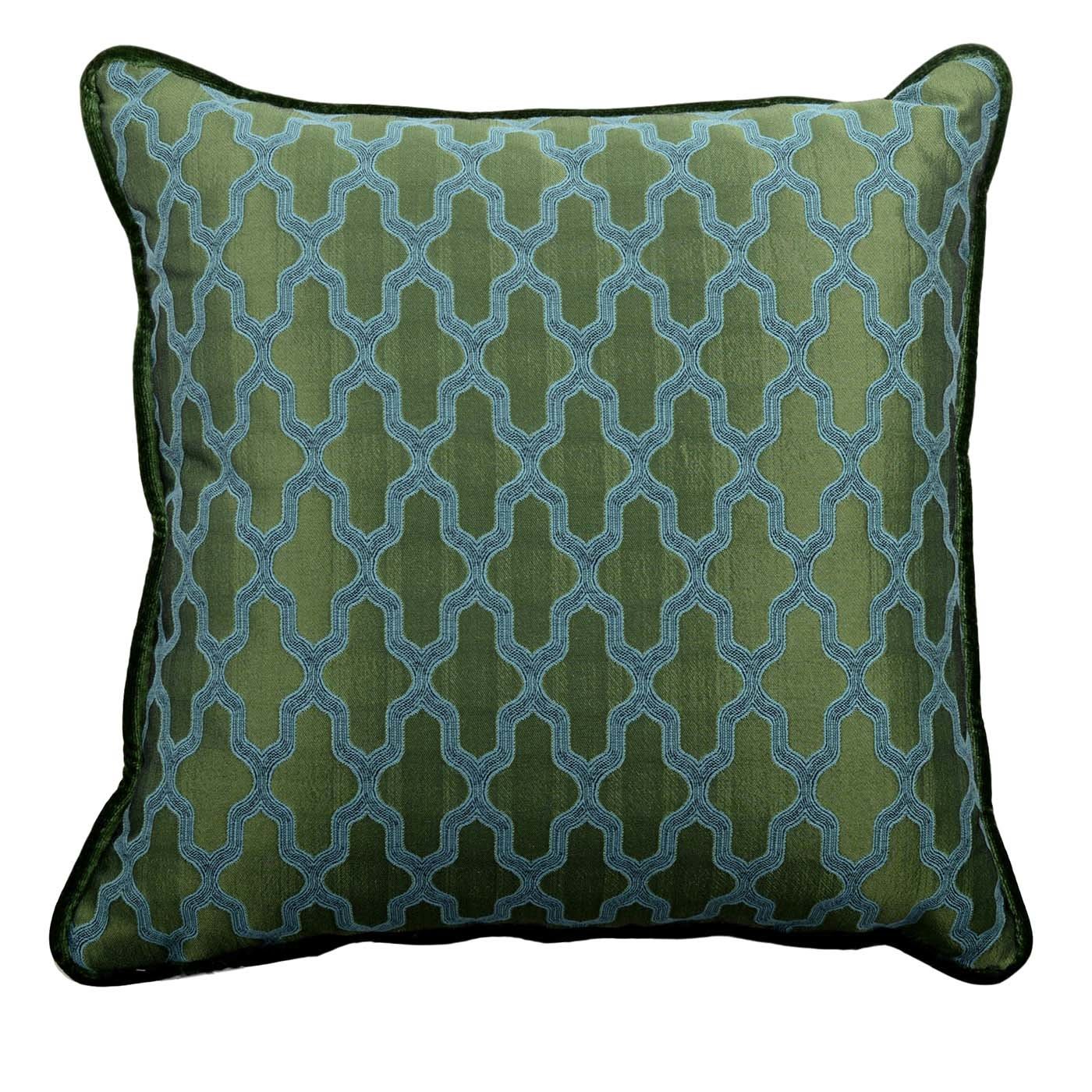 Carré Green with Diamonds Cushion - l'Opificio