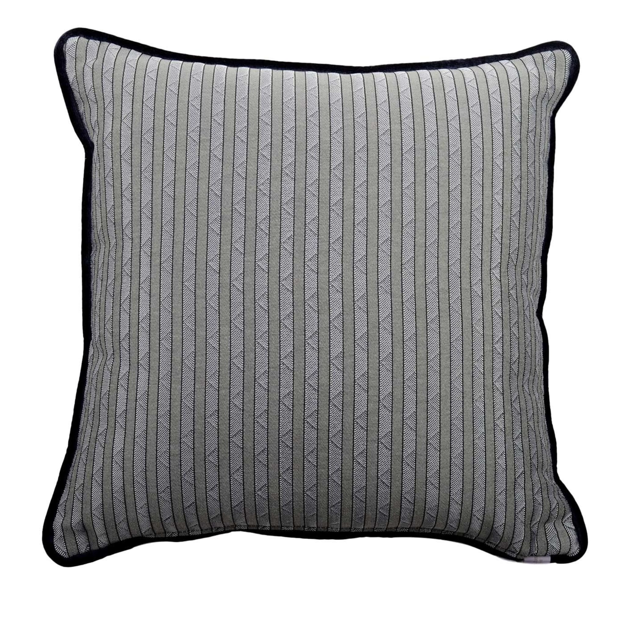 Square Carré Cushion in striped jacquard fabric - Main view