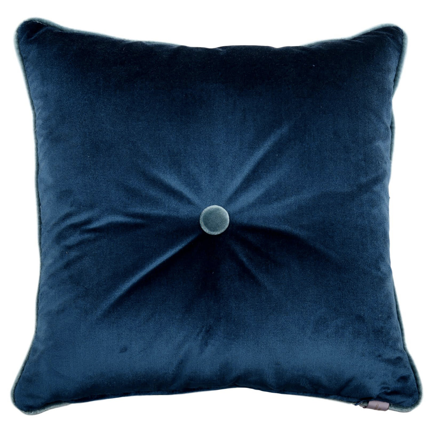 Carré Tufted Pale-Blue and Grey Cushion - l'Opificio