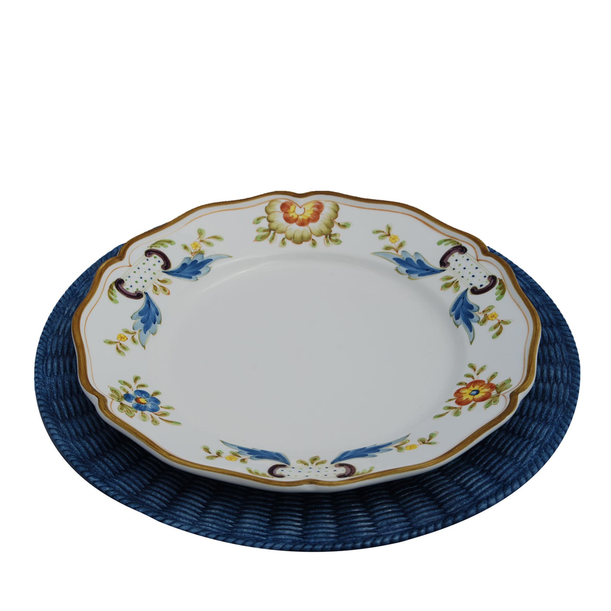 Torino Azure Ceramic Plate Set for Two - Main view